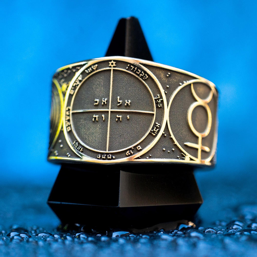 Goetia Fifth Pentacle of Mercury Ring: Kabbalah Amulet Talisman