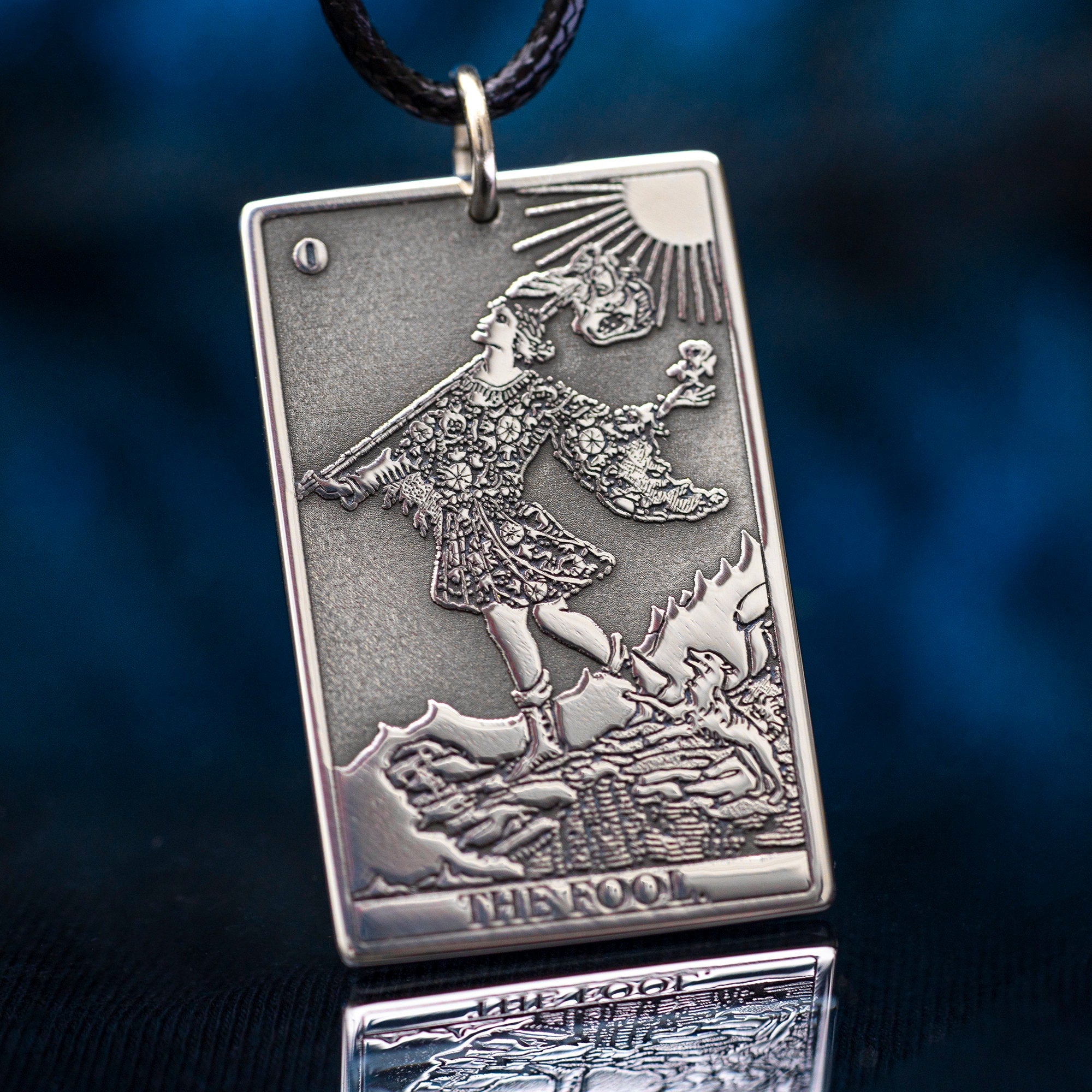 The Fool Tarot Card Pendant: Major Arcana Occult Amulet