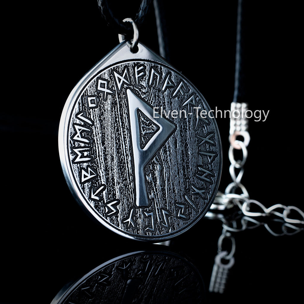 Viking Perfection Wunjo Rune pendant in Wheel of Universe North Celtic amulet Elder Futhark talisman occult magic