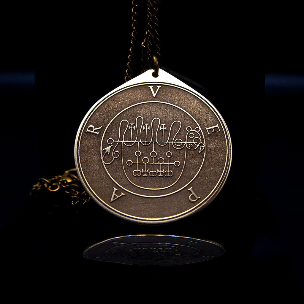 Duke Vepar Brass Pendant: Lesser Key of Solomon Seal Amulet