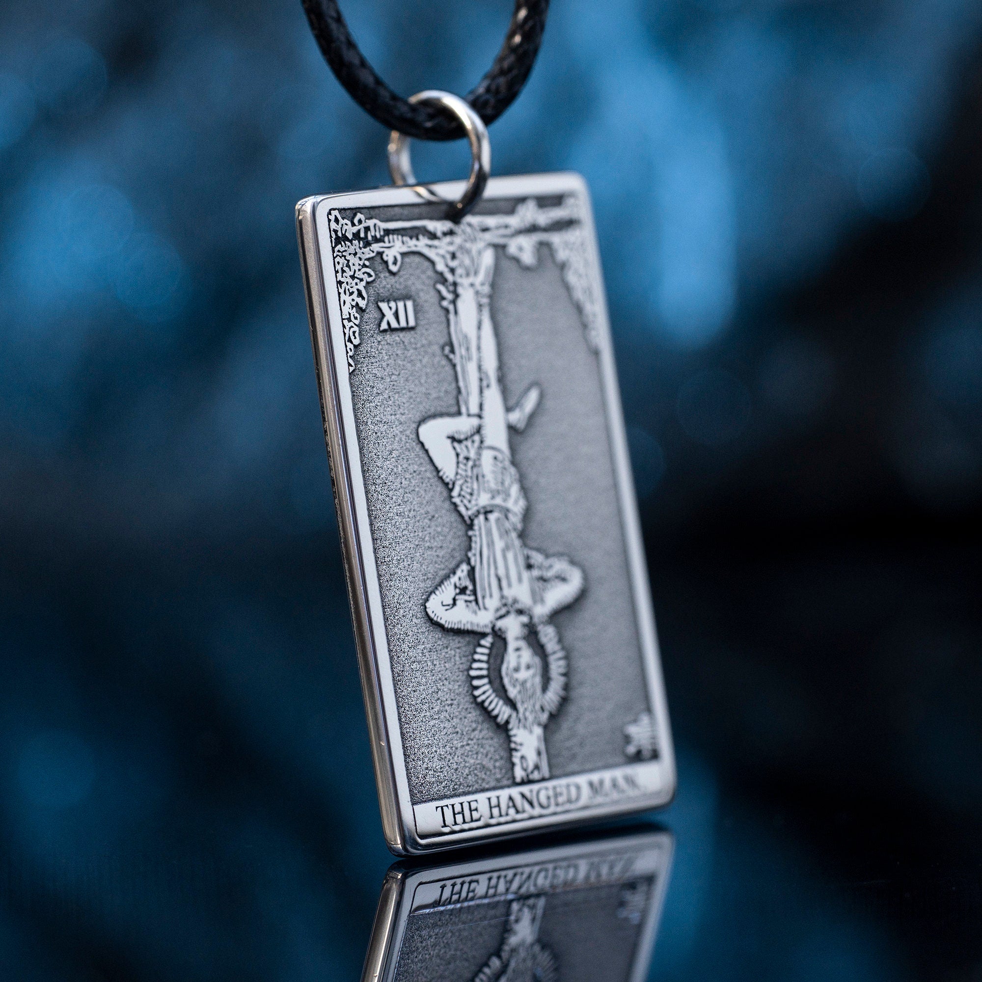 The Hanged Man Tarot Card Pendant: Major Arcana Occult Amulet