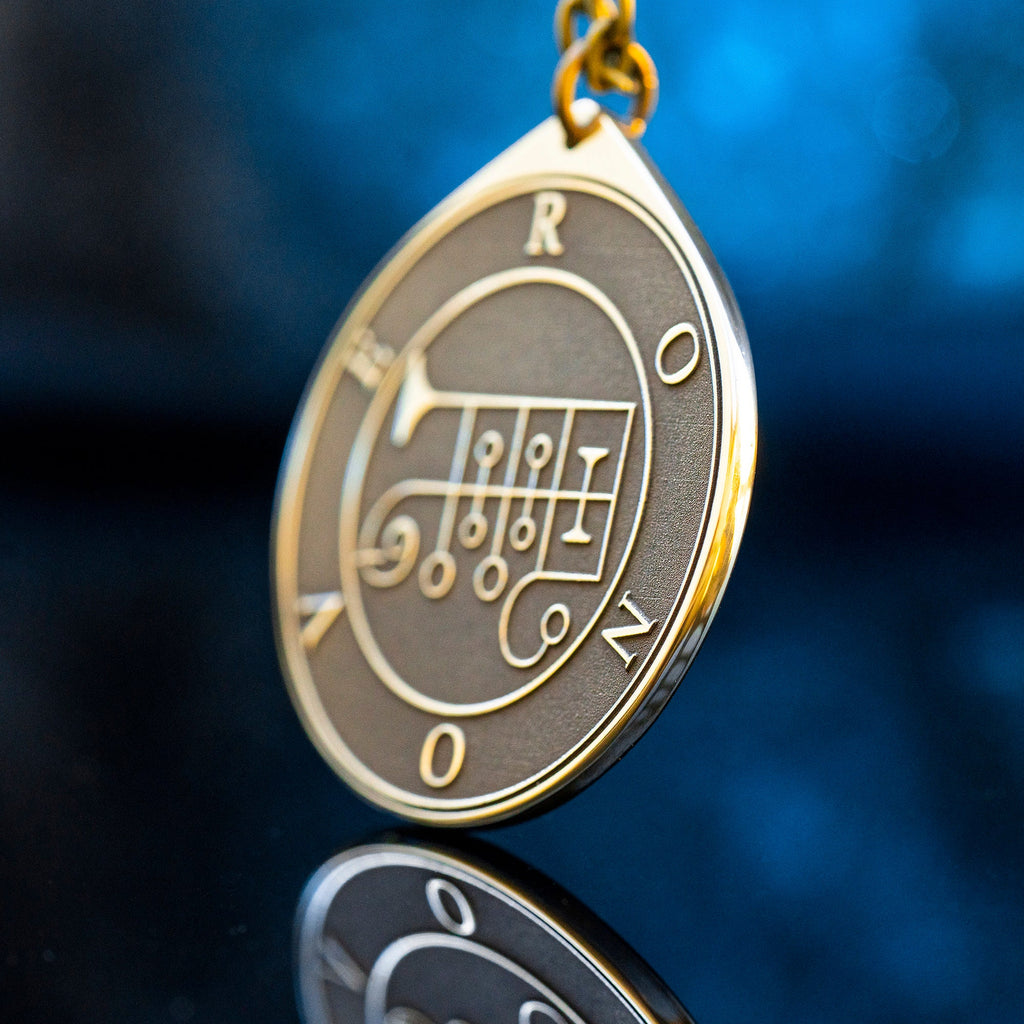 Marquis Ronove Brass Pendant: Lesser Key of Solomon Seal Amulet