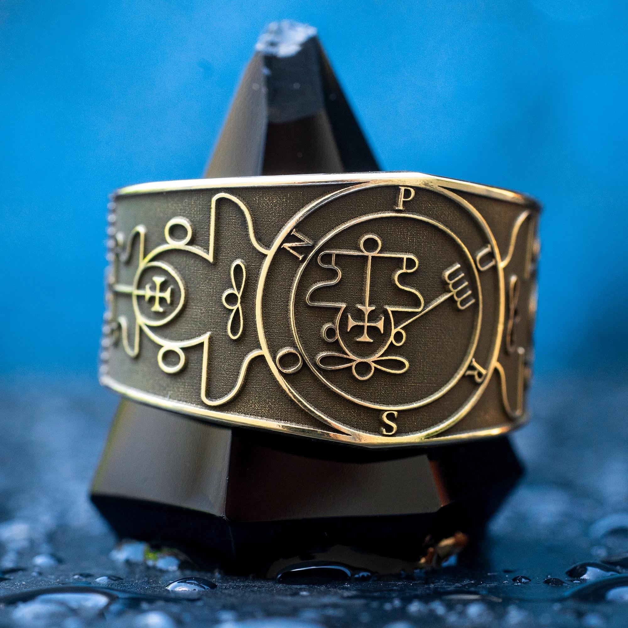 Purson Seal Ring: Demon of Secrets and Treasure, Solomon Kabbalah Amulet Goetia Magic