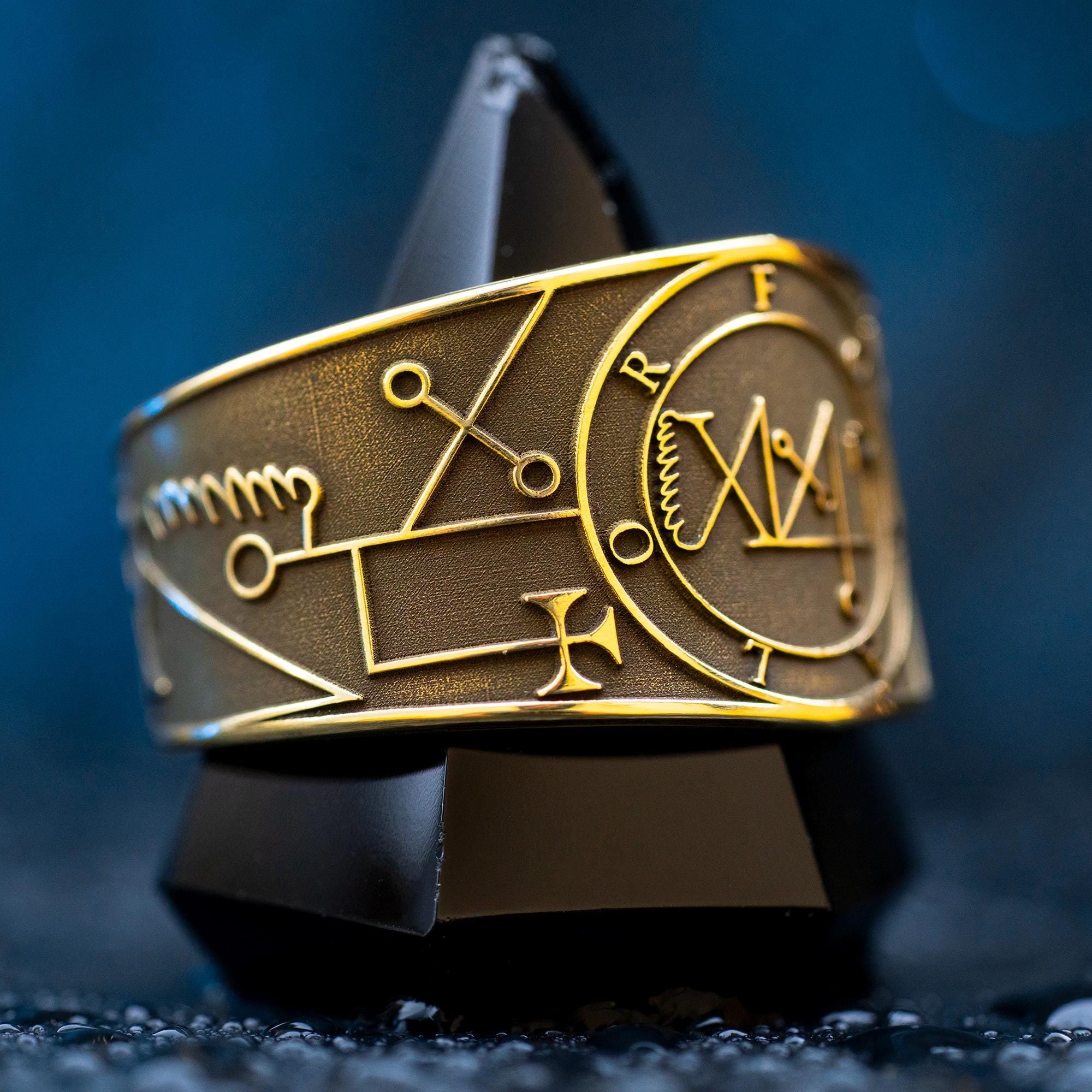 Focalor Seal Ring: Brass Occult Adjustable Ring