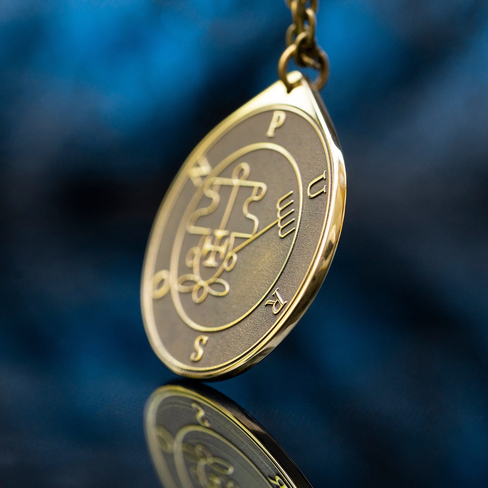 King Purson Seal Pendant: Brass Goetia Talisman Amulet