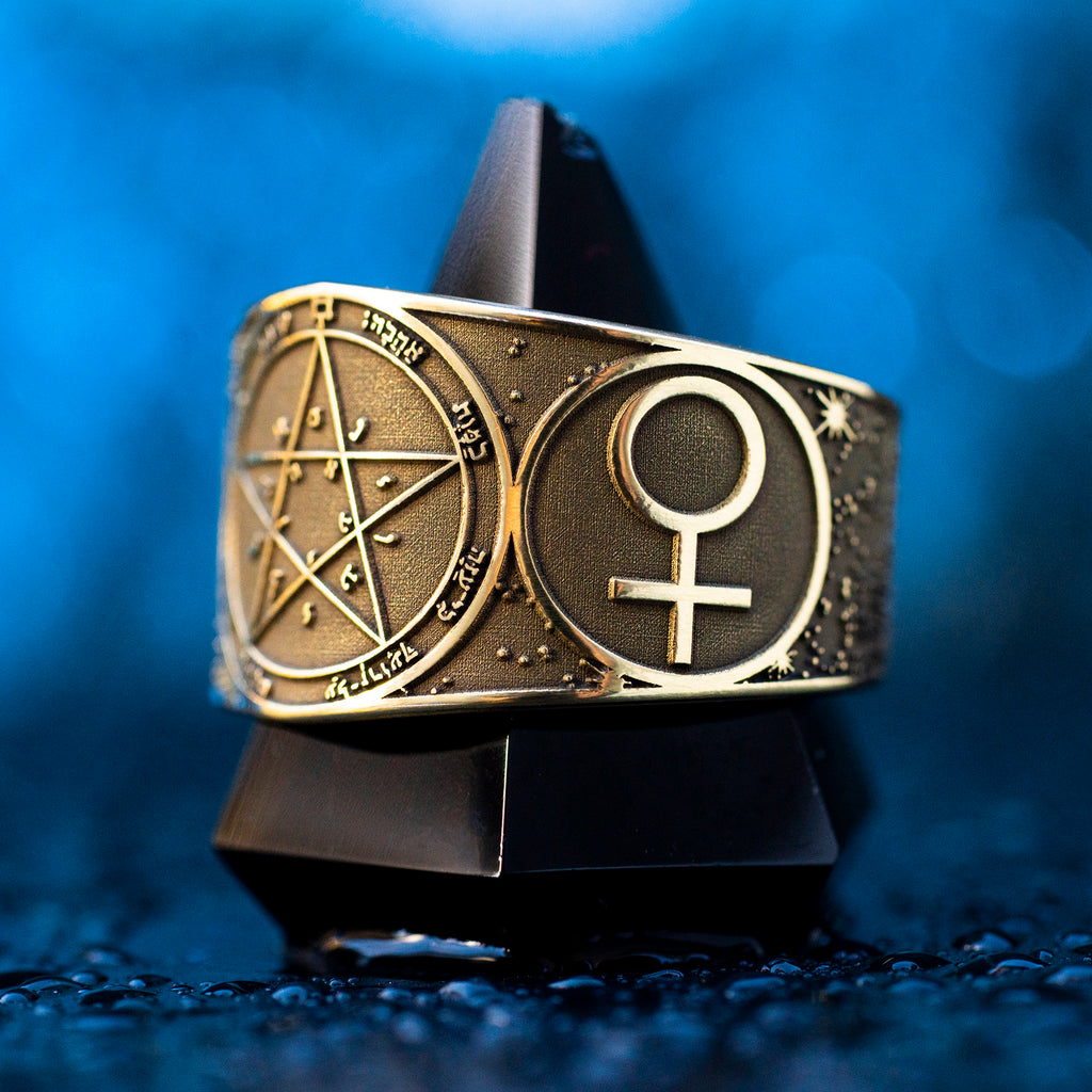 Goetia Second Pentacle of Venus Ring: Solomon Kabbalah Amulet Talisman