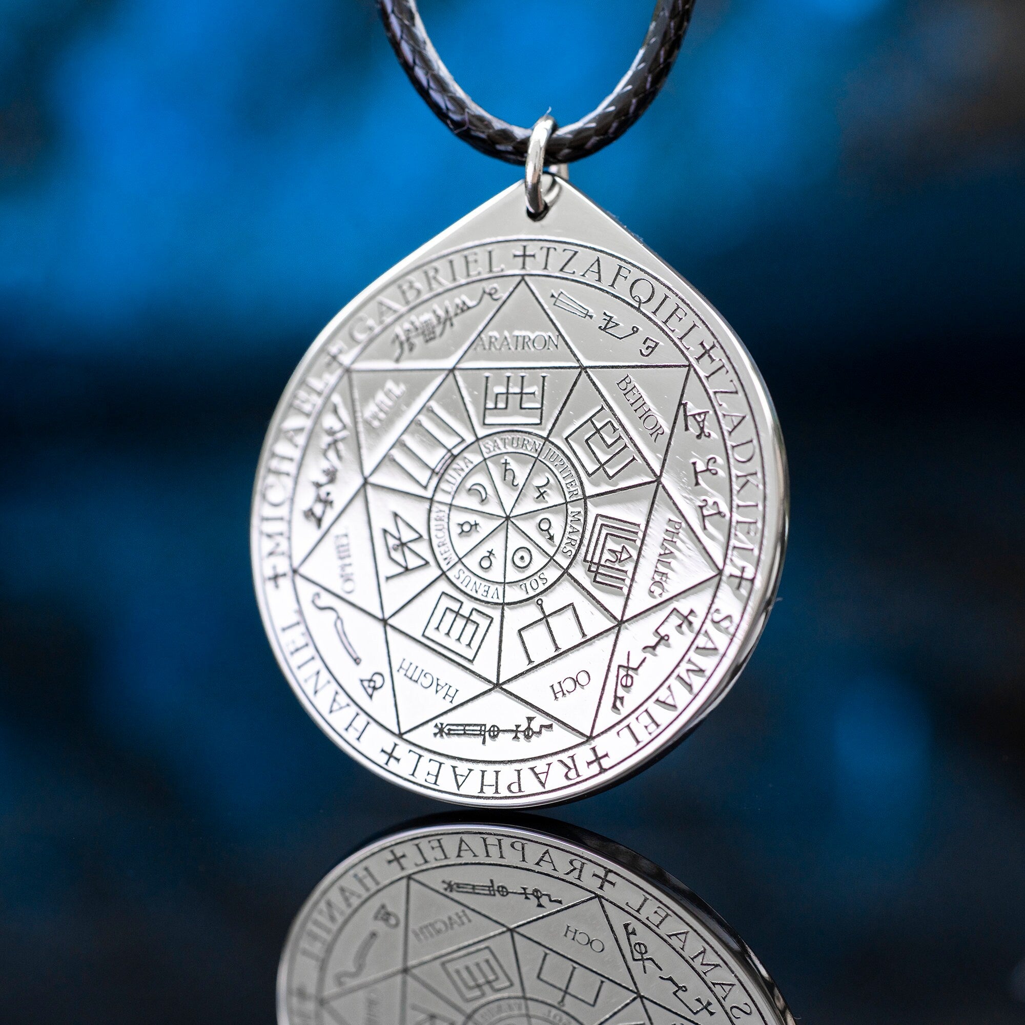 Seven Archangels Seal Pendant: Solomon Kabbalah Amulet