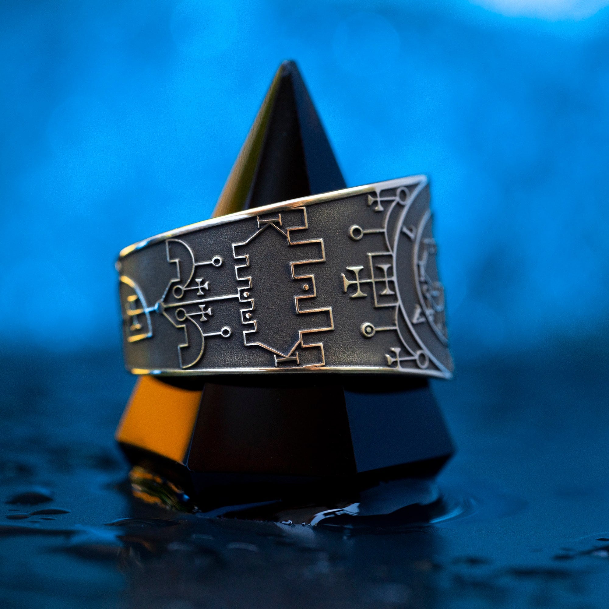 King Belial Divine Power of Demon occult adjustable ring Lesser Key of Solomon Seal sacred geometry kabbalah goetia magic