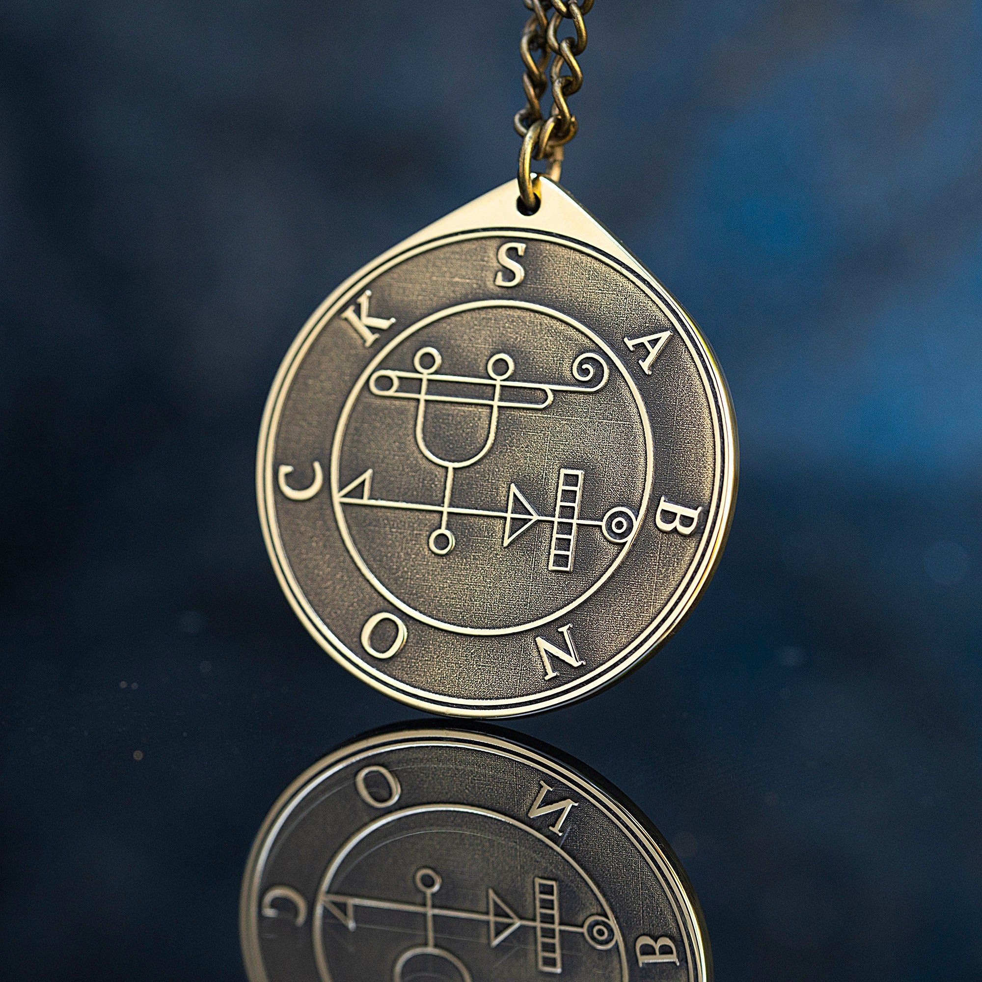 Marquis Sabnock Demon of Crafters and Blacksmiths - Lesser Key of Solomon Seal demon pendant amulet kabbalah occult magic goetia talisman