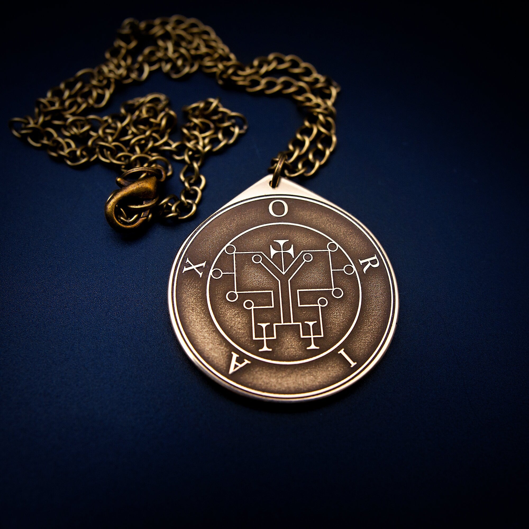 Oriax Seal Pendant: Demon of Transformation and Astrology, Solomon kabbalah occult magic goetia talisman