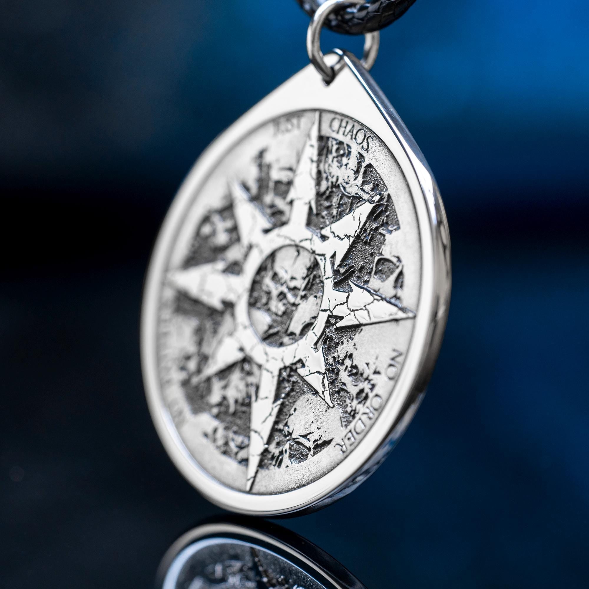 Chaos Star Pendant: Stainless Steel Talisman of Freedom & Transformation