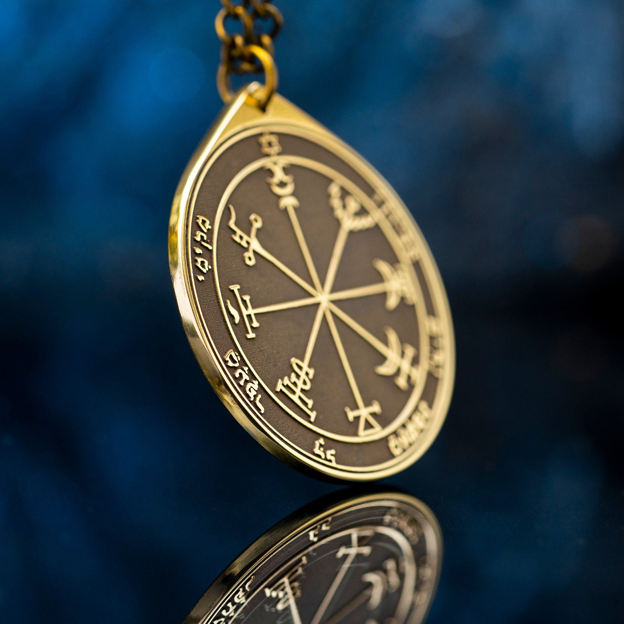 The Seventh Pentacle of Jupiter pendant Solomon kabbalah amulet talisman seal goetia occult magic lemegeton