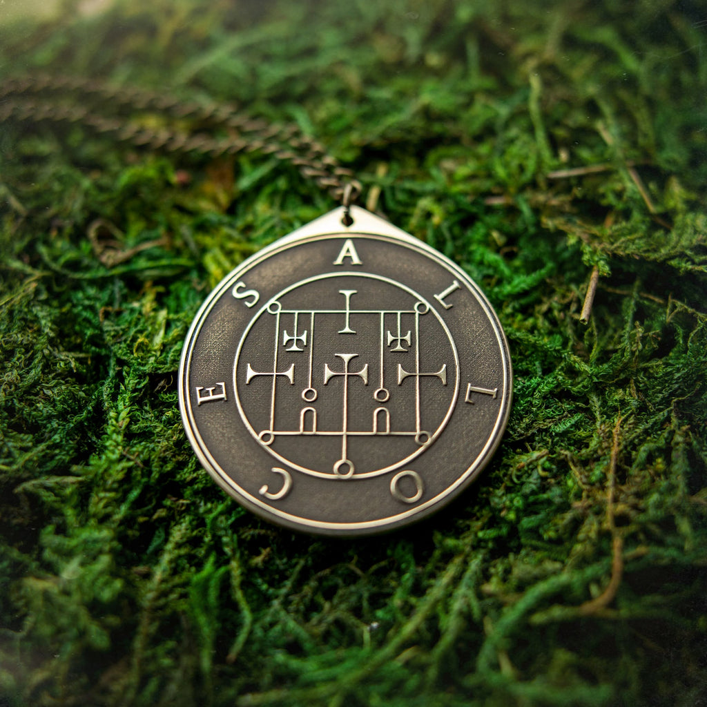 Alloces Seal Pendant: Demon of Astronomy and Sciences, Goetia Solomon Kabbalah Amulet
