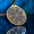 Second Pentacle of the Sun pendant with Solomonic seal against solar spirit arrogance