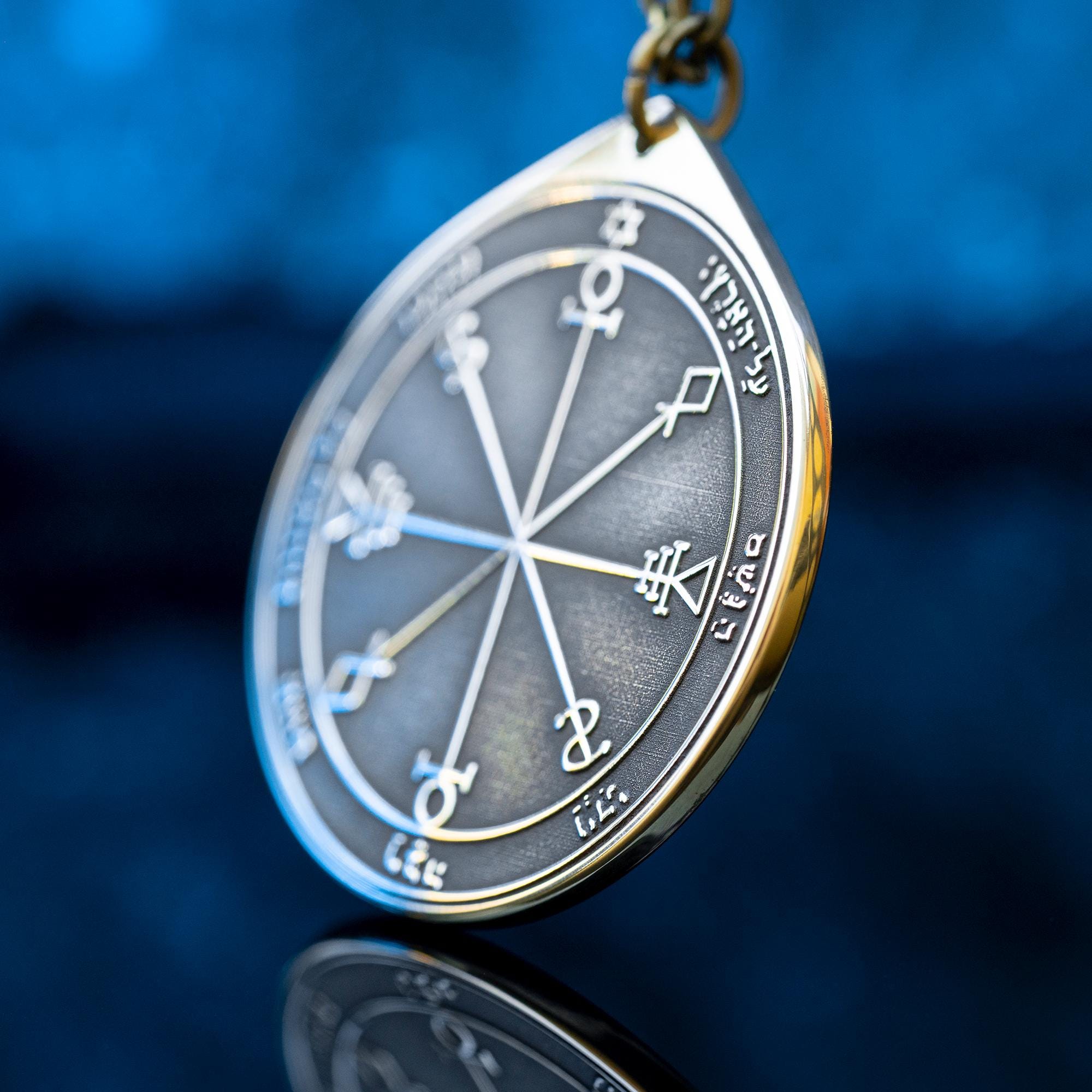The Sixth Pentacle of the Moon pendant Solomon kabbalah amulet talisman seal goetia occult magic lemegeton