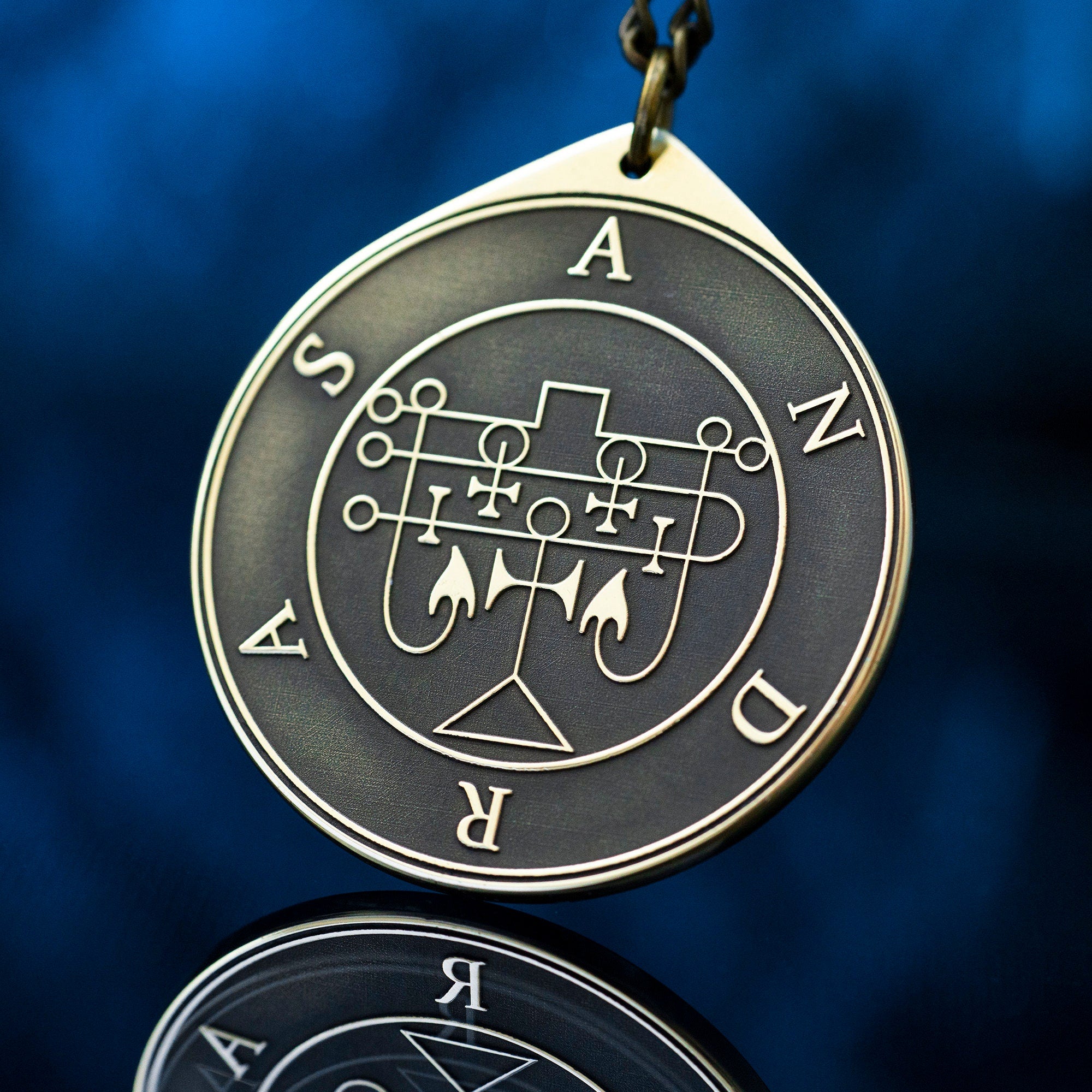 Andras Seal Pendant: Lesser Key of Solomon Amulet, Occult Talisman