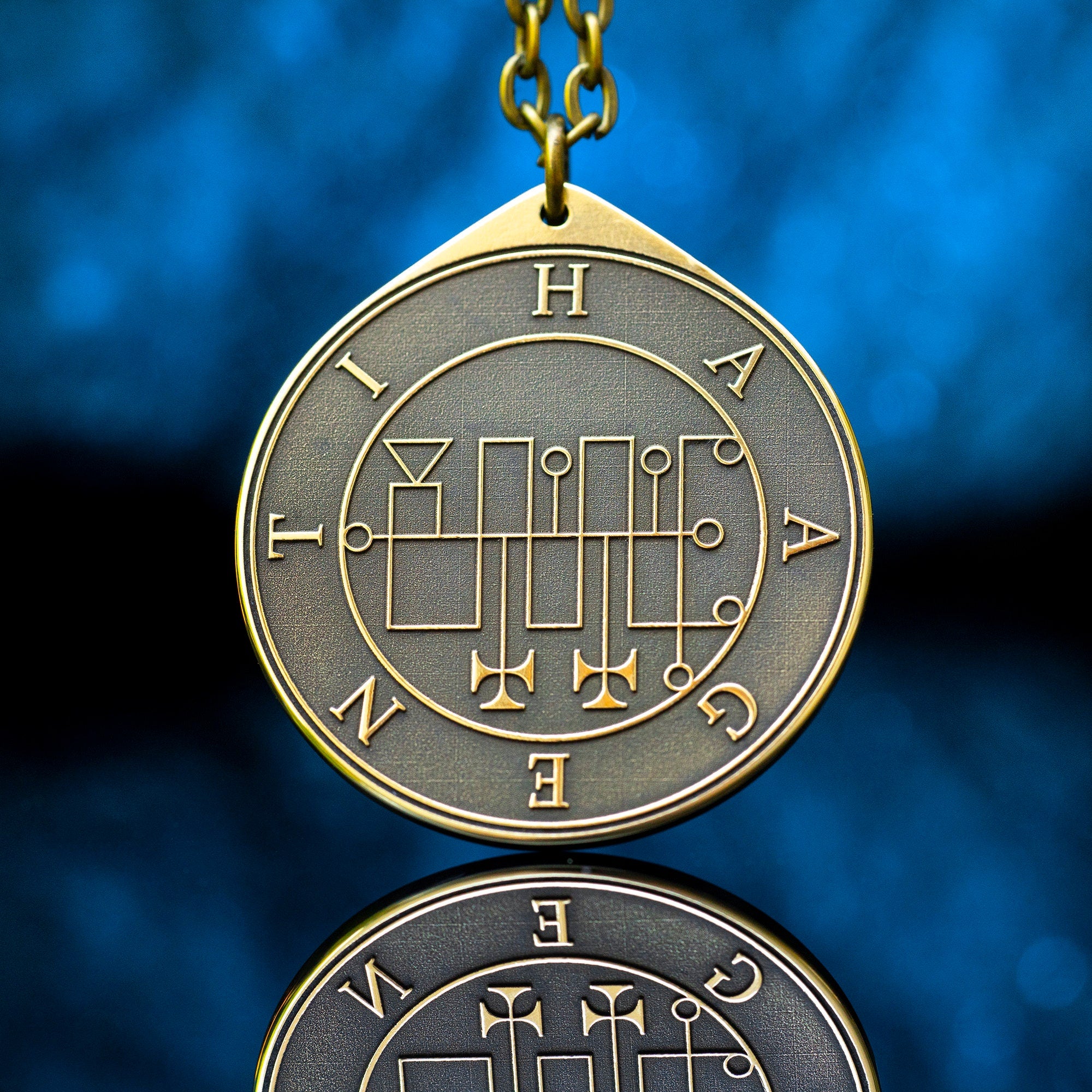 President Haagenti Brass Pendant: Lesser Key of Solomon Amulet