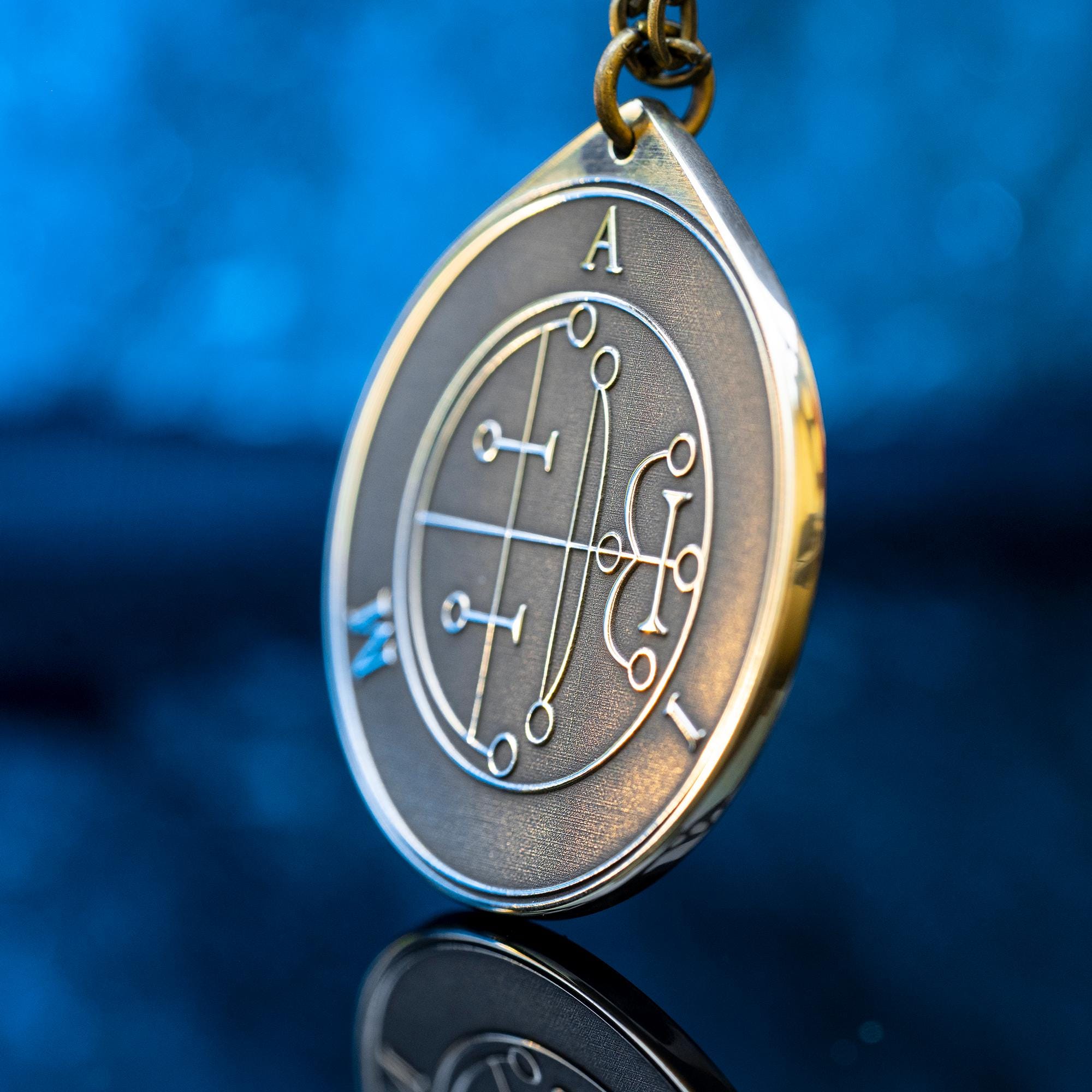 Duke Aim Demon of True Answers - Lesser Key of Solomon Seal demon pendant amulet kabbalah occult magic goetia talisman