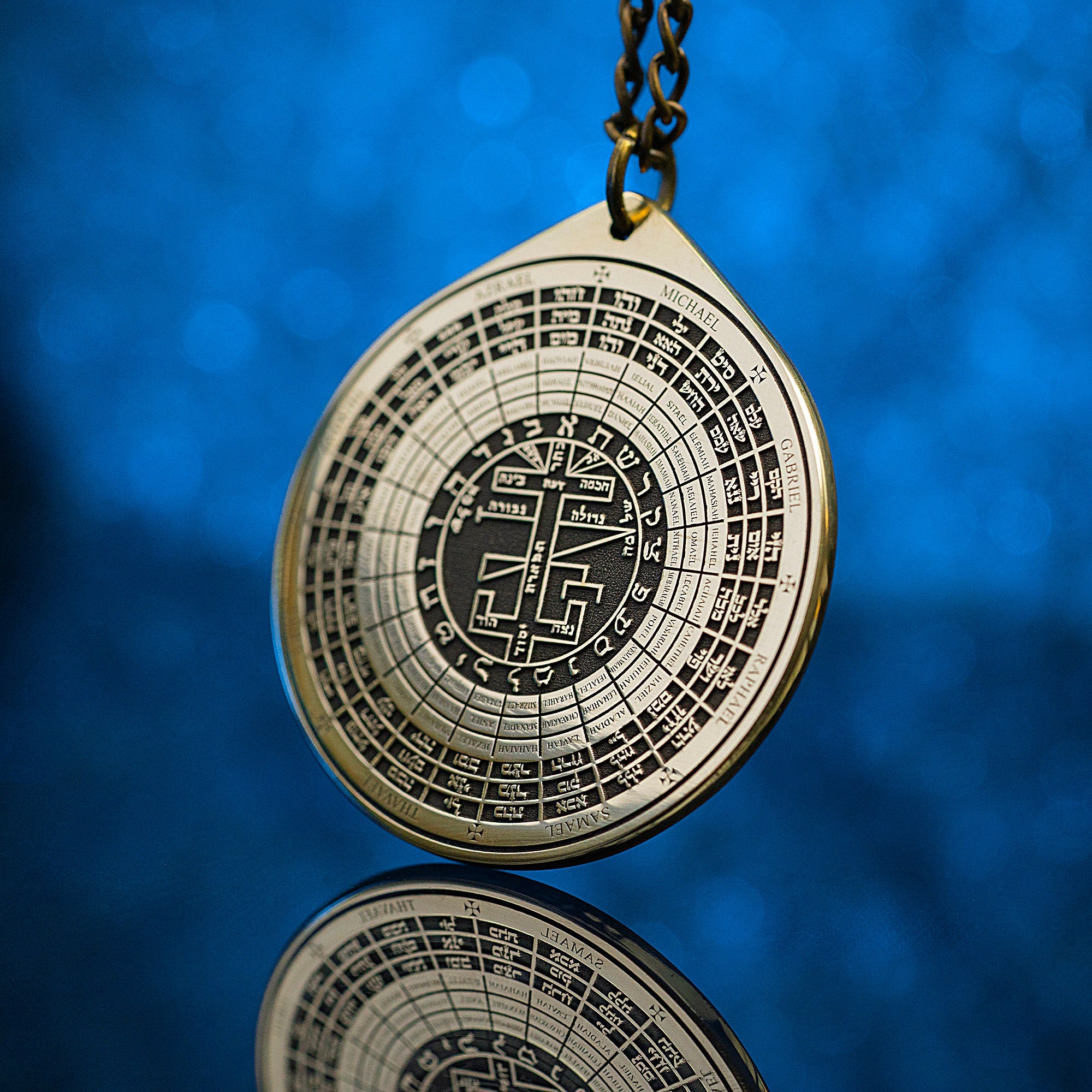 72 Names of God Pendant: Goetia Kabbalah Seal of Solomon Amulet