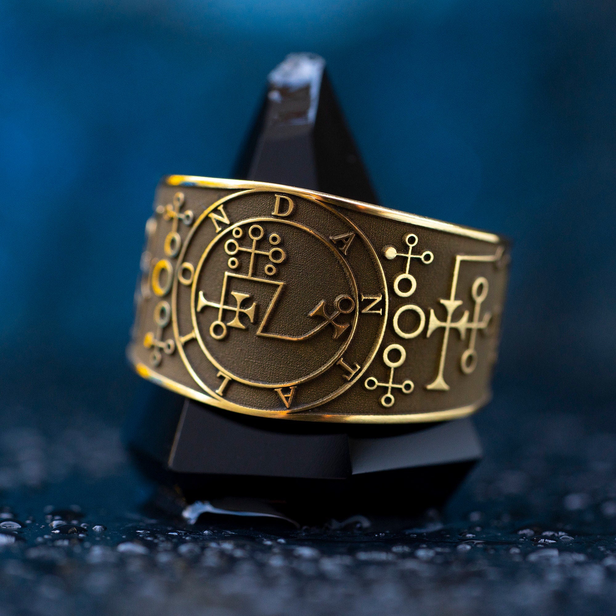 Duke Dantalion Seal Ring: Demon of Thoughts and Influence, Goetia Solomon Kabbalah Talisman