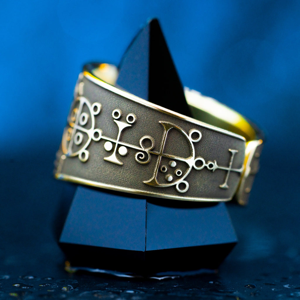Buer Seal Ring: Adjustable Brass Occult Kabbalah Jewelry