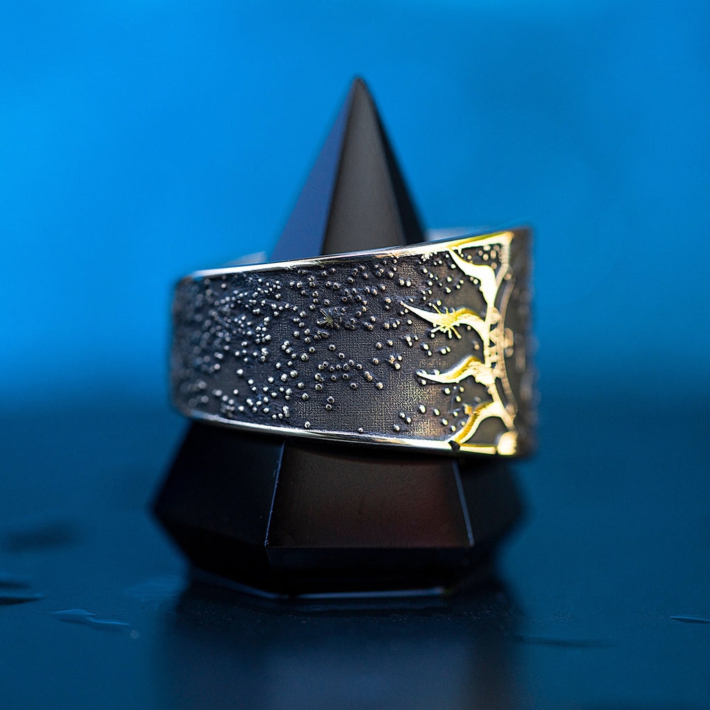 Azrael Seal Ring: Archangel of Transformation and Death, Solomon Kabbalah Goetia Talisman