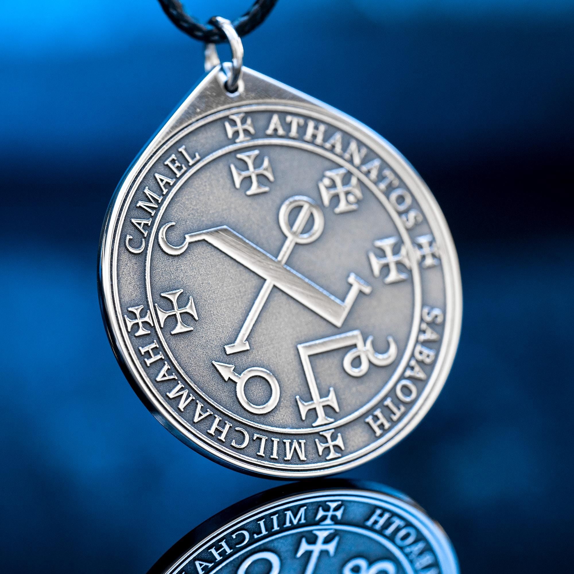 Camael Seal Pendant: Archangel of Strength and  Justice, Angelic Protection, Solomon Goetia