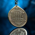 King Paimon Seal Pendant: Brass Occult Talisman Amulet