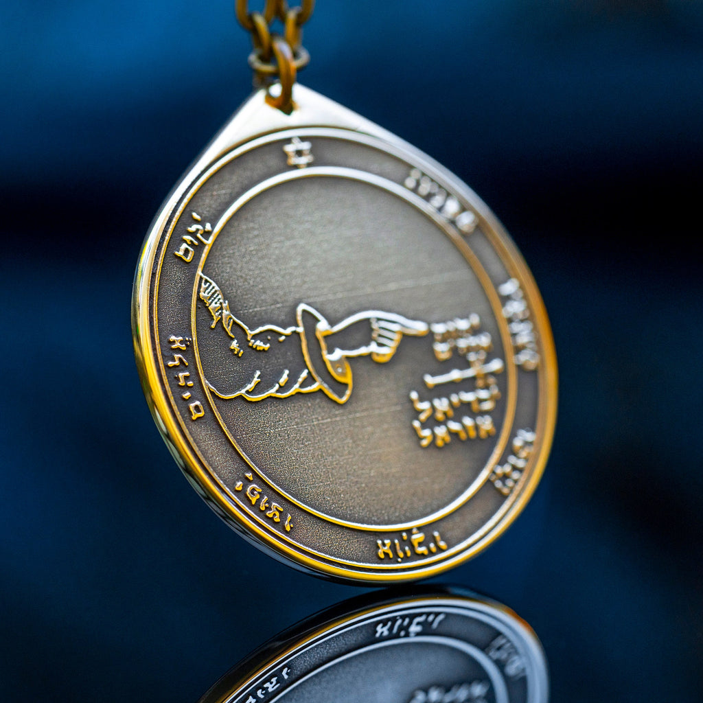 The Fifth Pentacle of the Moon pendant Solomon kabbalah amulet talisman seal goetia occult magic lemegeton