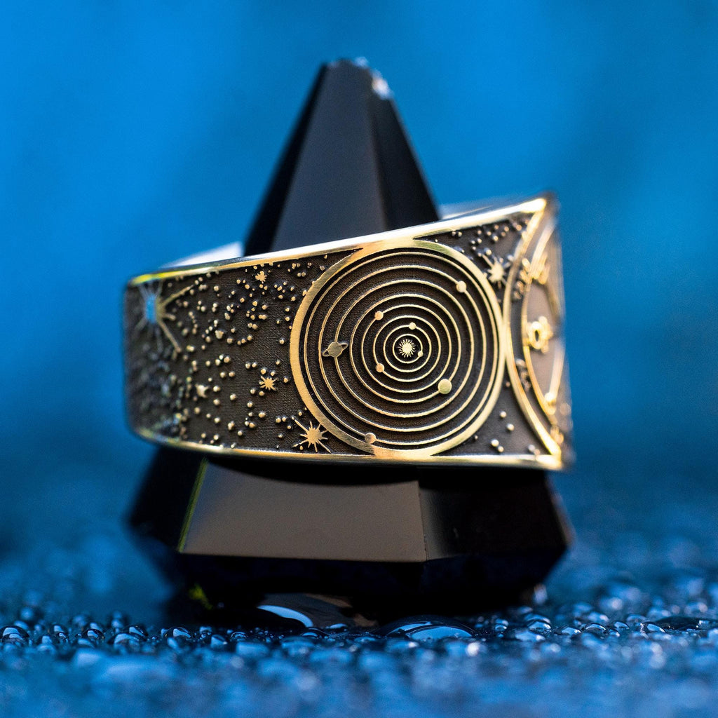 Sixth Pentacle of Saturn Ring: Goetia Kabbalah Amulet Talisman