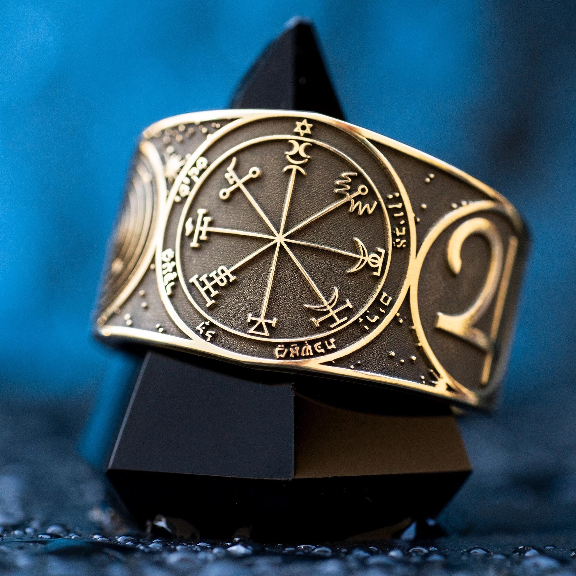 Goetia Seventh Pentacle of Jupiter Ring: Kabbalah Solomon Amulet