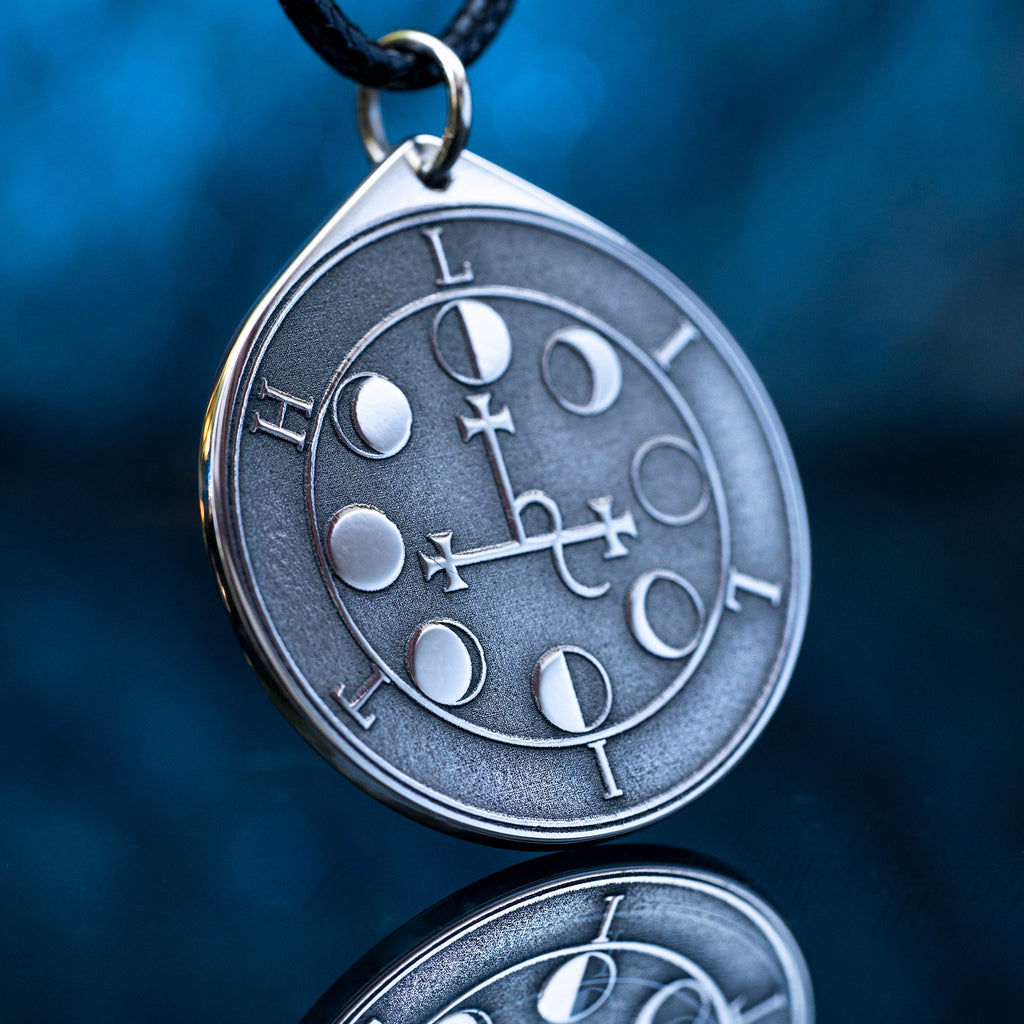 Lilith Moon Goddess Pendant: Goetia Solomon Magic Kabbalah Amulet