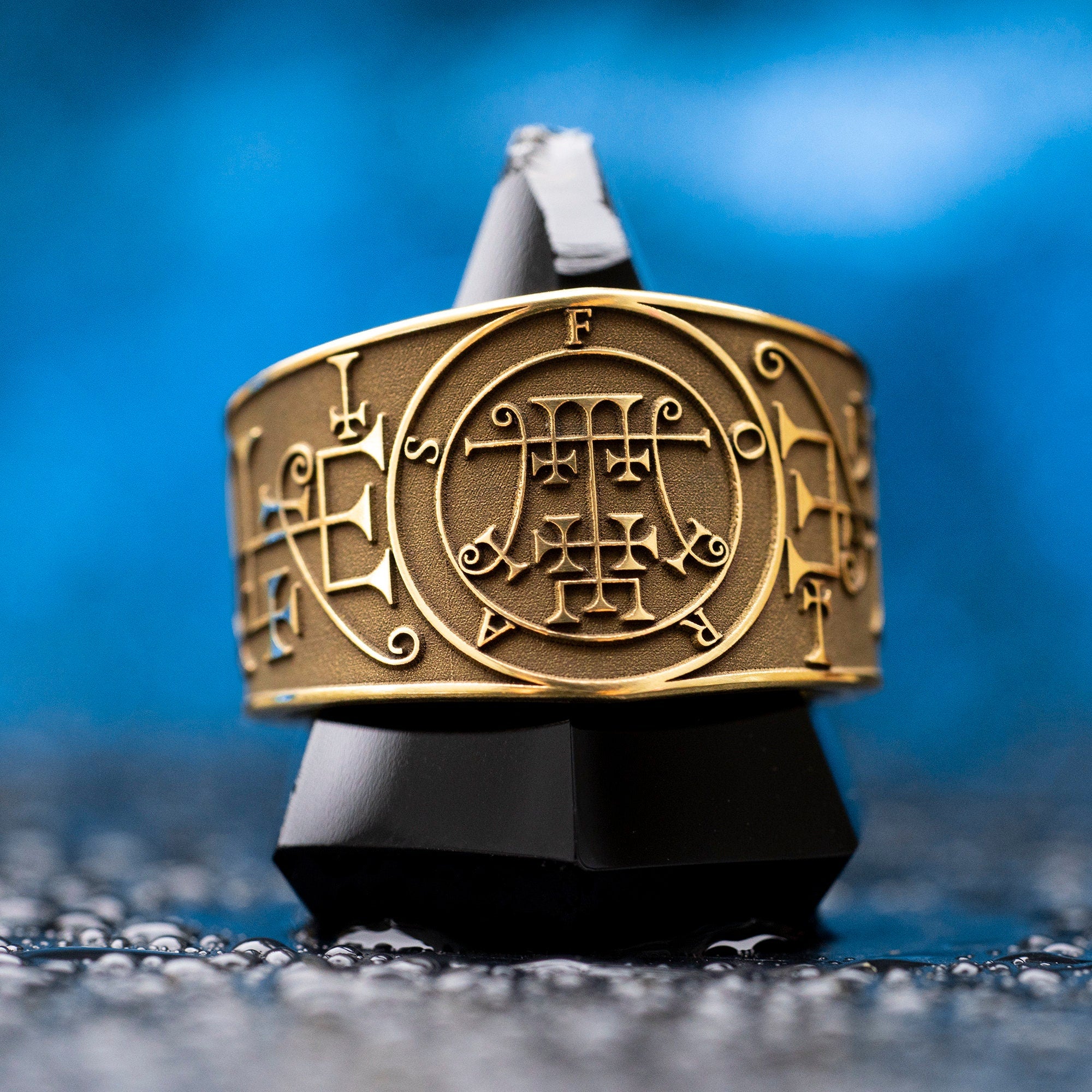 Foras Seal Ring: Demon of Logic and Knowledge,Goetia Solomon Kabbalah Occult Magic