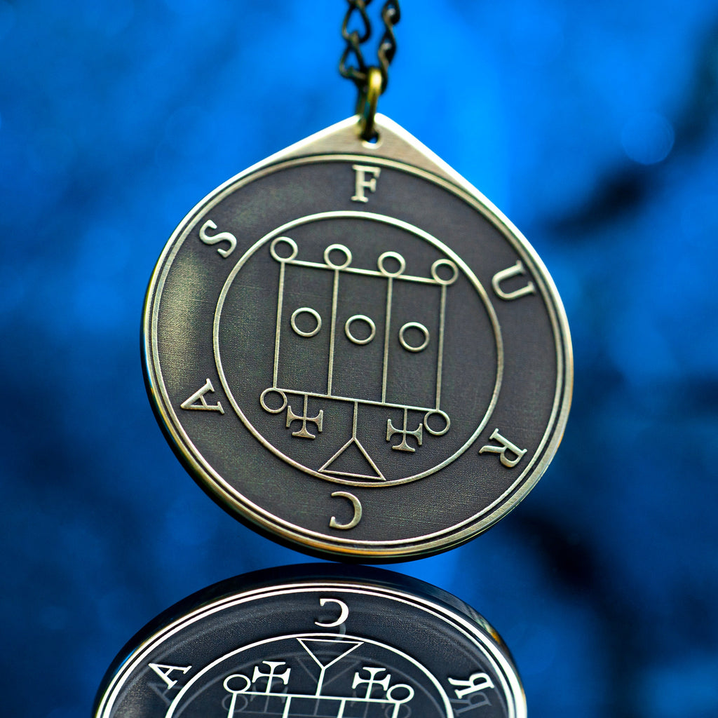 Knight Furcas Seal Pendant: Kabbalah Amulet Talisman