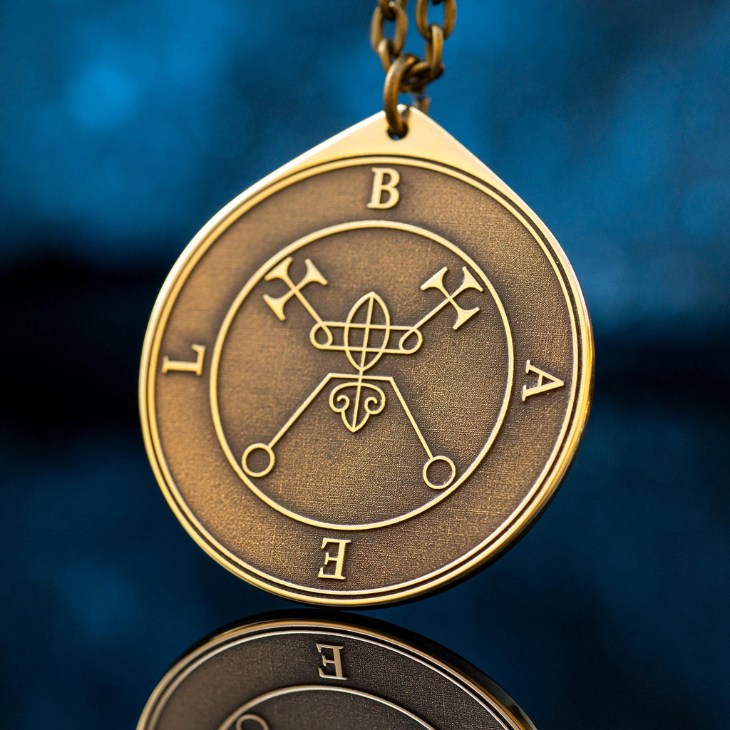 King Bael Brass Pendant: Lesser Key of Solomon Seal Amulet