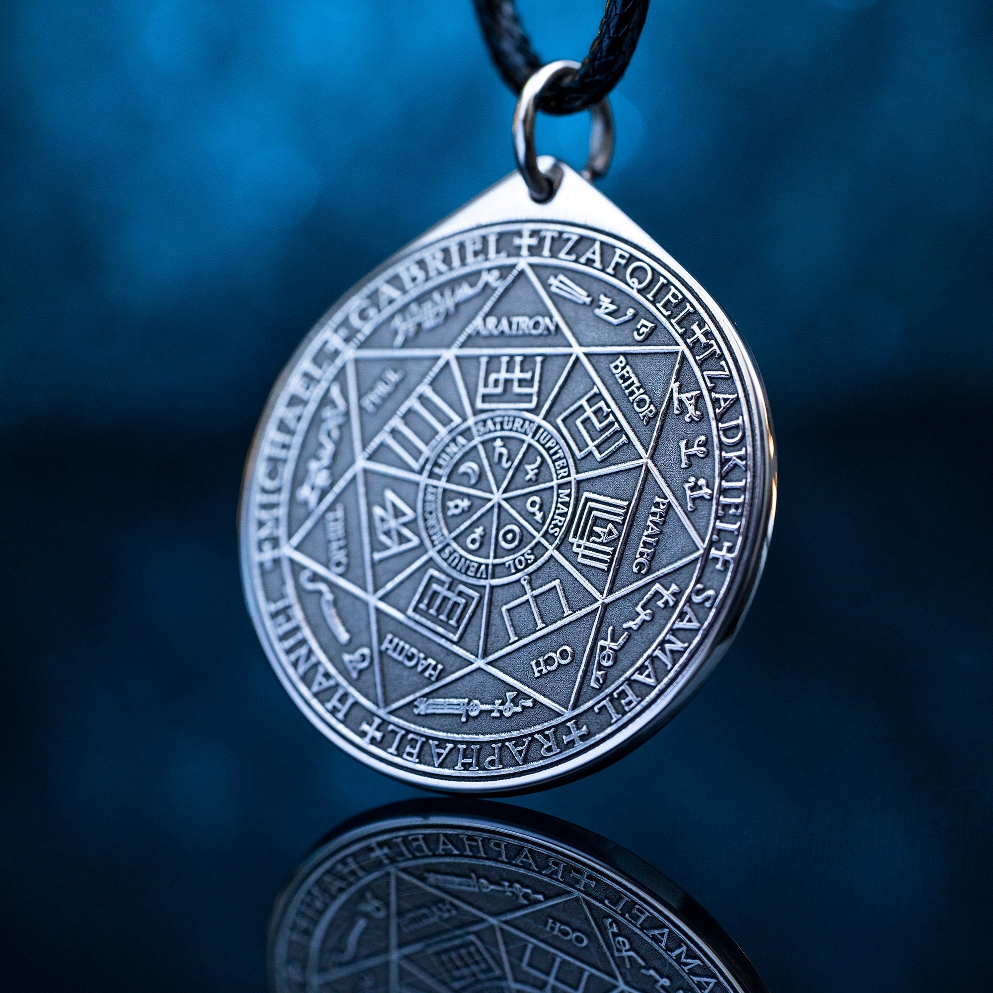 Seven Archangels Seal Pendant: Goetia Solomon Kabbalah Amulet