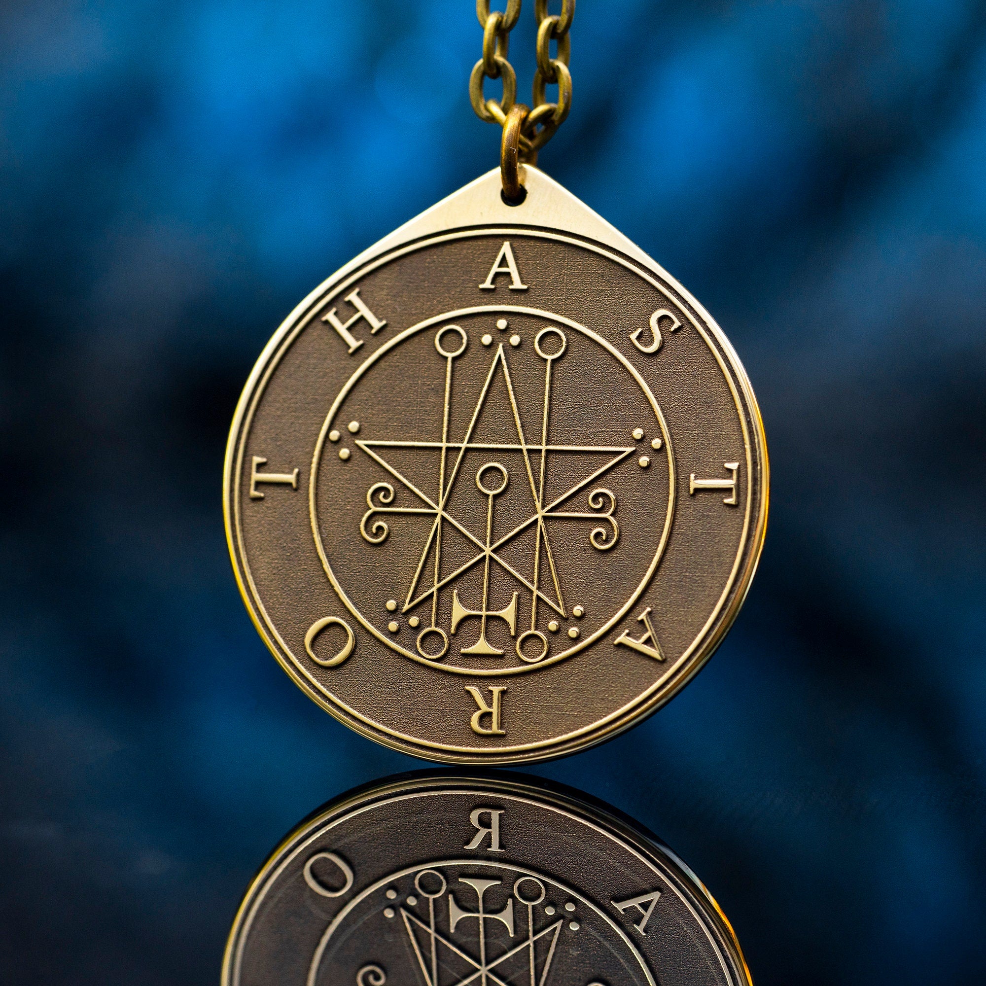 Astaroth Seal Pendant: Demon of Prophecy and Revelation, Solomon Goetia Kabbalah Occult Talisman