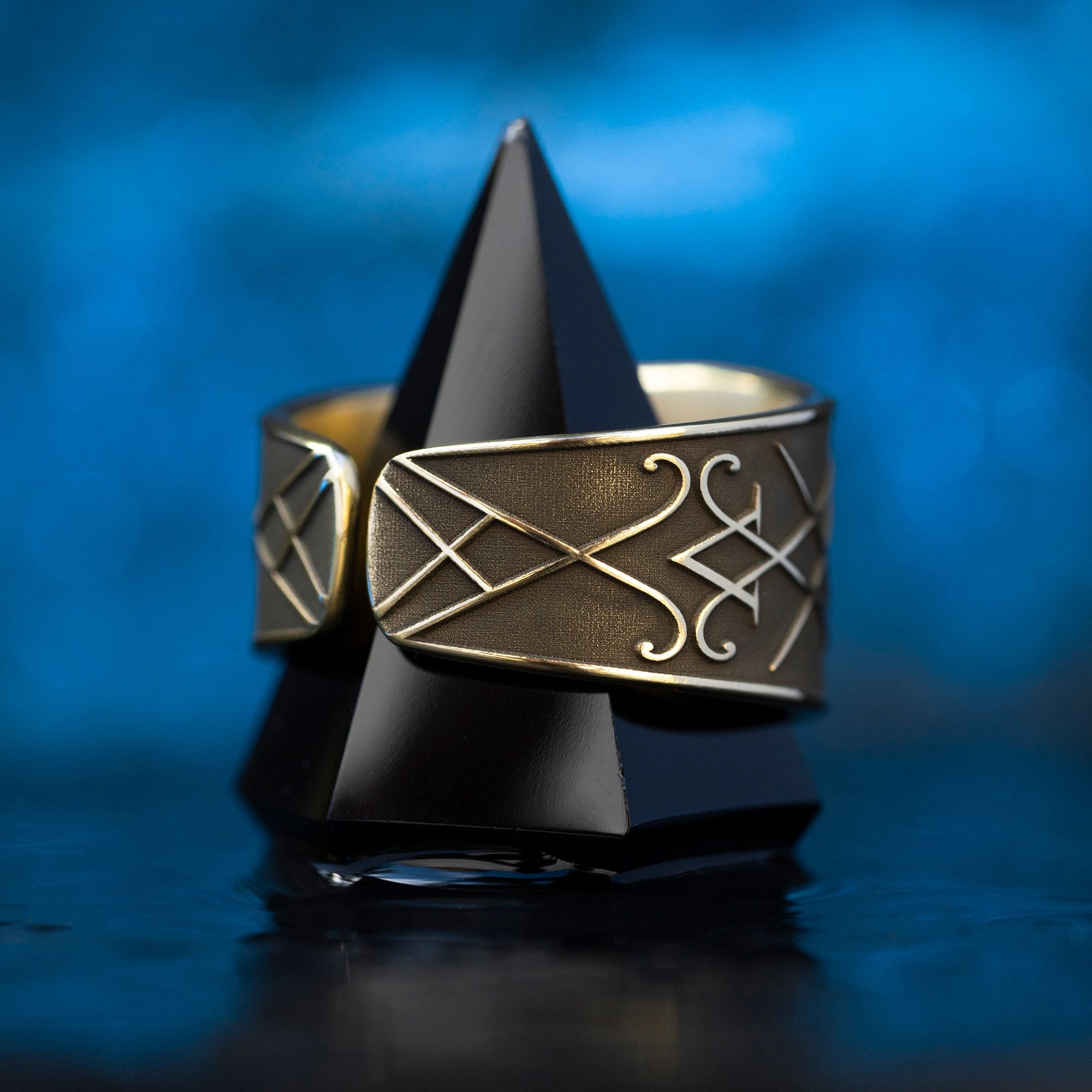 Lucifer Seal Ring: Demon of Light and Wisdom, Goetia Solomon Kabbalah Talisman