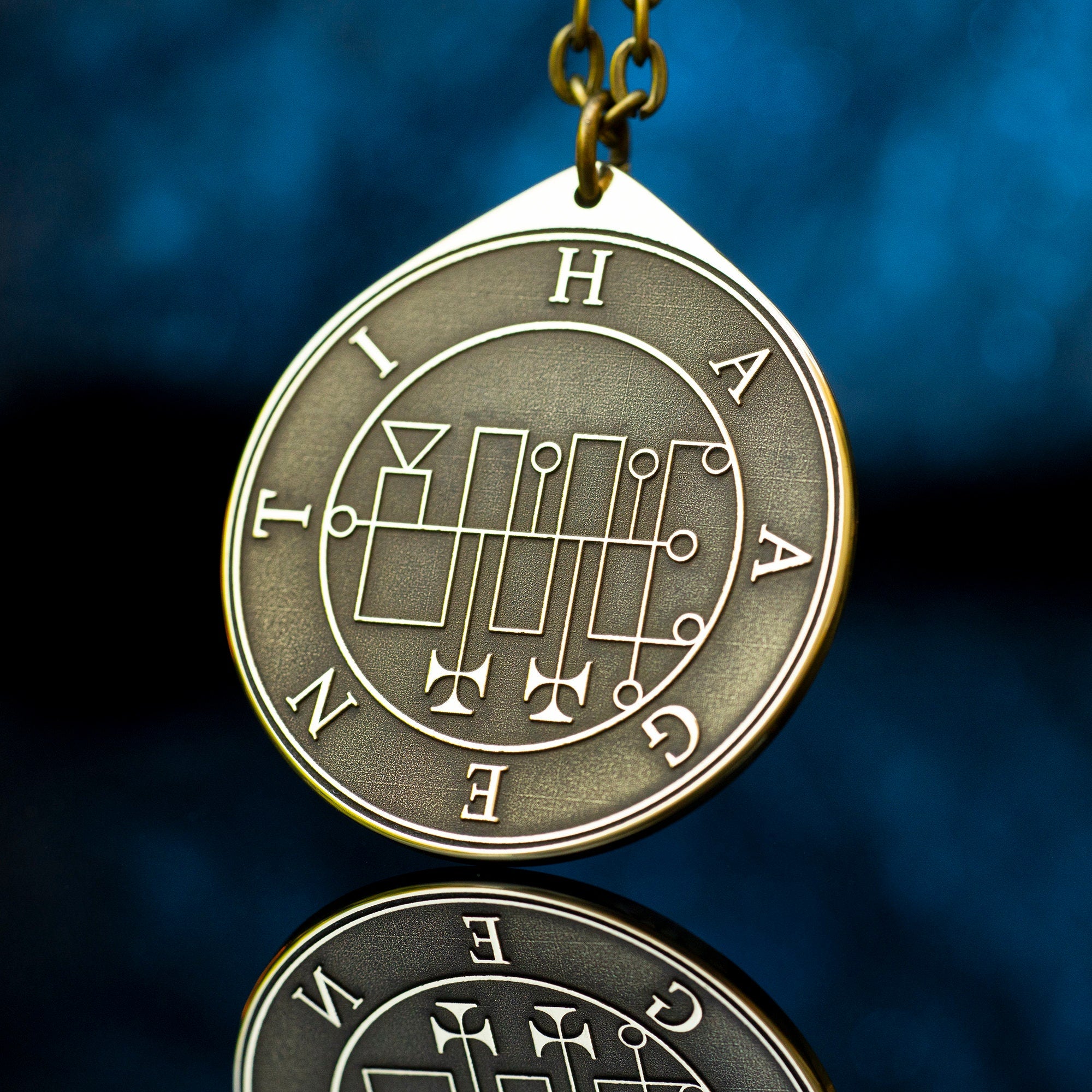 President Haagenti Brass Pendant: Lesser Key of Solomon Amulet