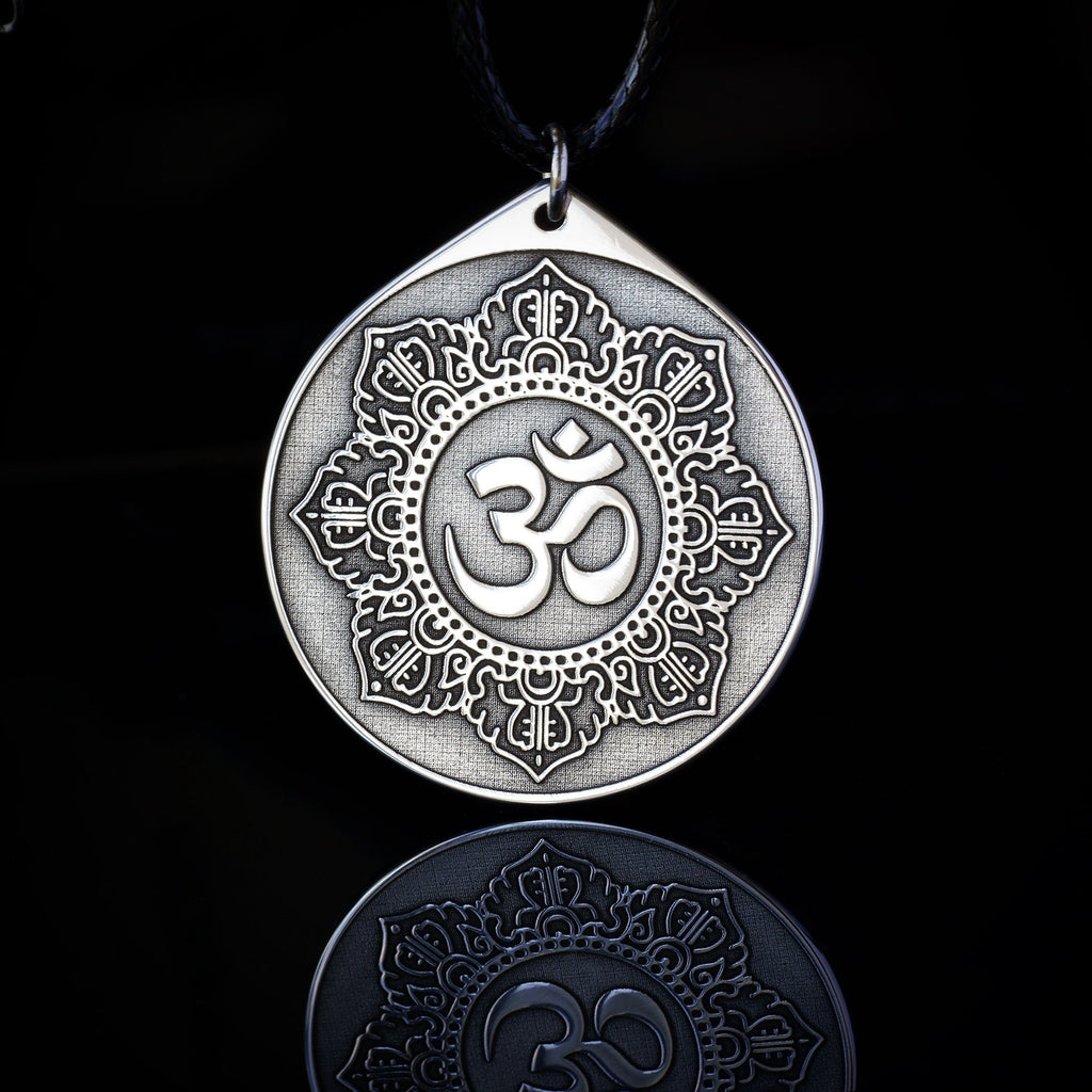 OM Lotus Pendant Yoga Mantra Sacred Chakra Yantra amulet pendant occult magic talisman