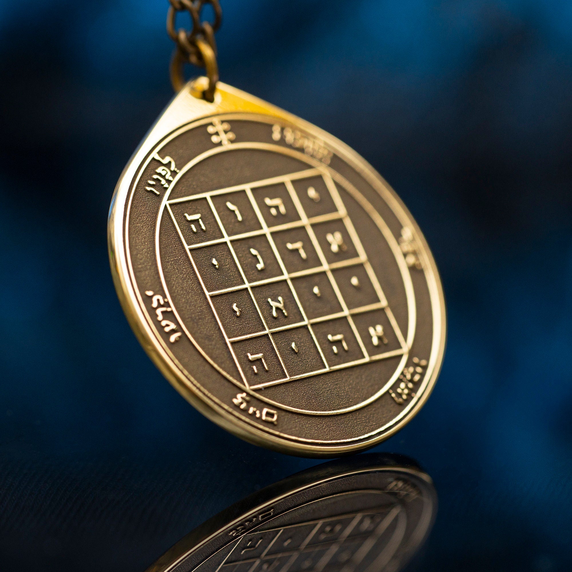 The First Pentacle of Saturn pendant Solomon kabbalah amulet talisman seal goetia occult magic lemegeton