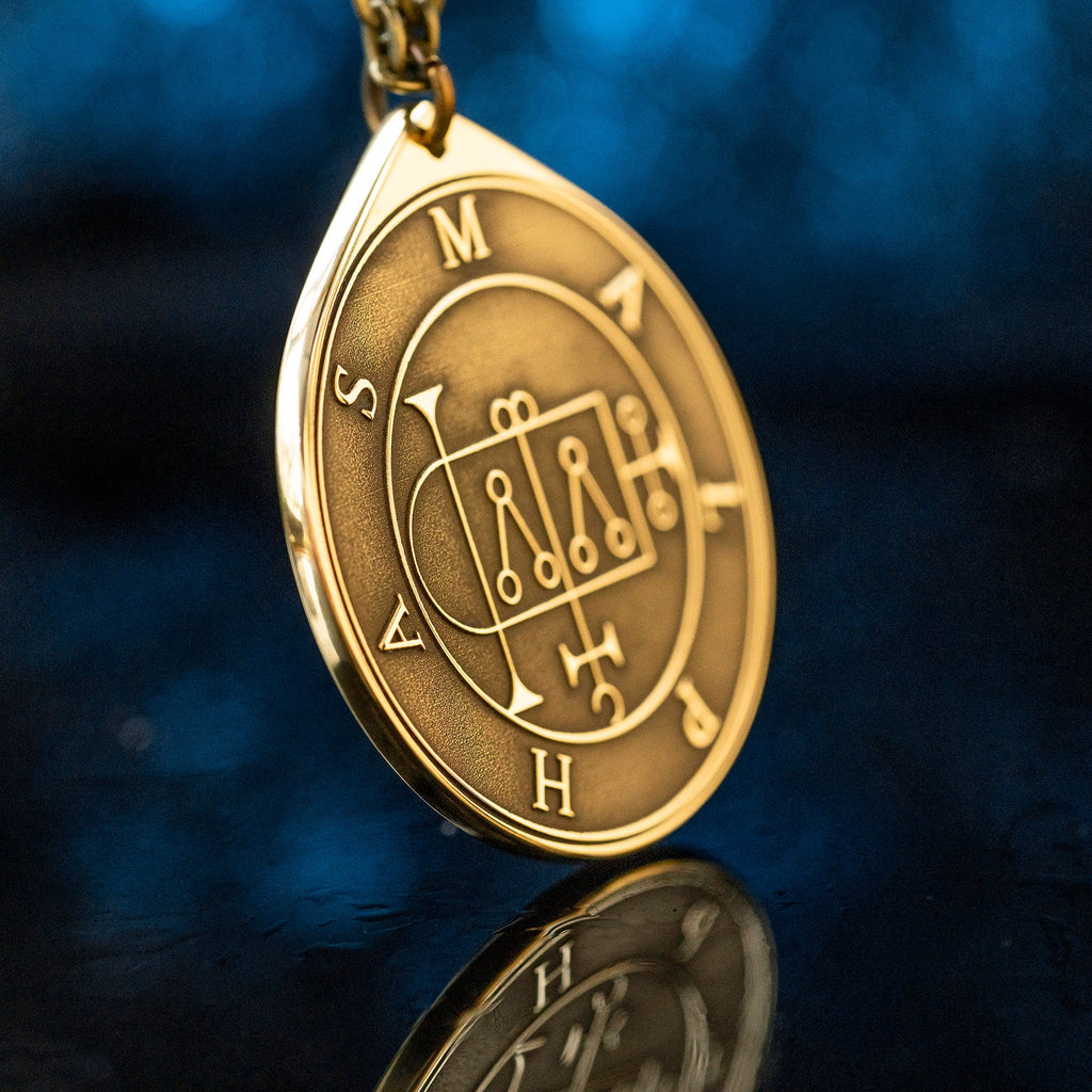 President Malphas Brass Pendant: Lesser Key of Solomon Amulet