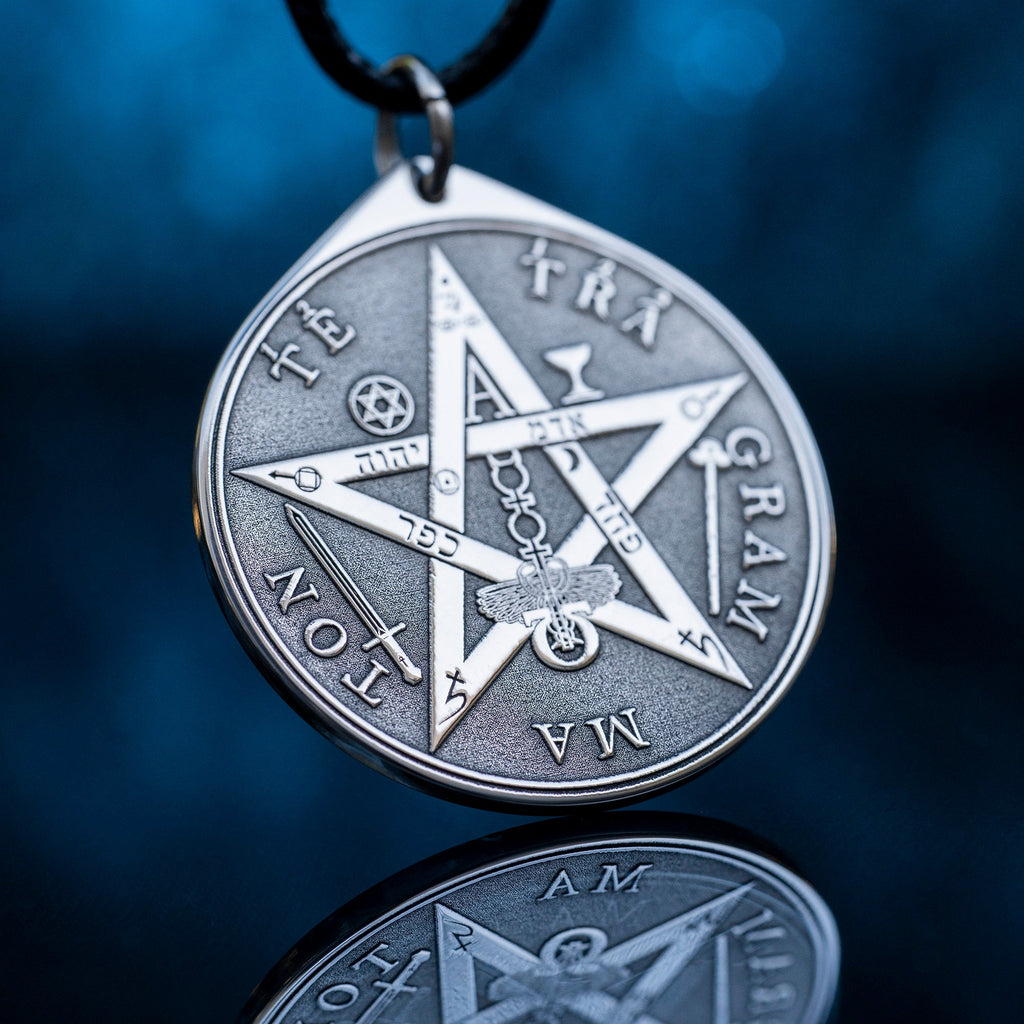 Tetragrammaton Pentagram Pendant: Solomon Seal Kabbalah Amulet