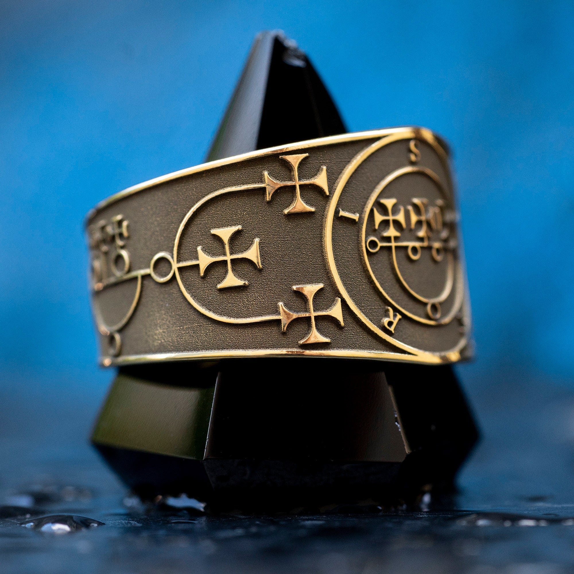 Prince Sitri Brass Ring: Occult Key of Solomon Seal, Adjustable