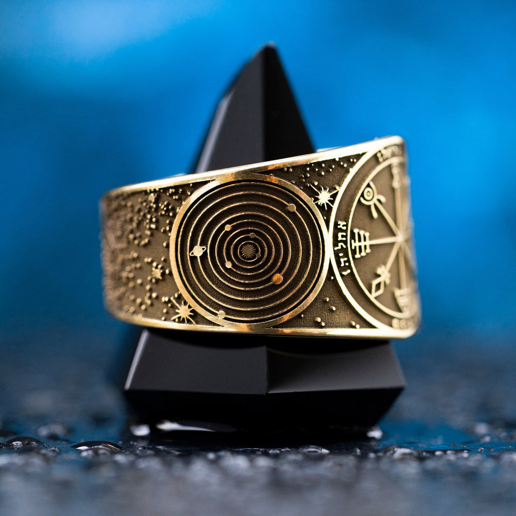 Goetia First Pentacle of Venus Ring: Kabbalah Seal of Solomon Amulet