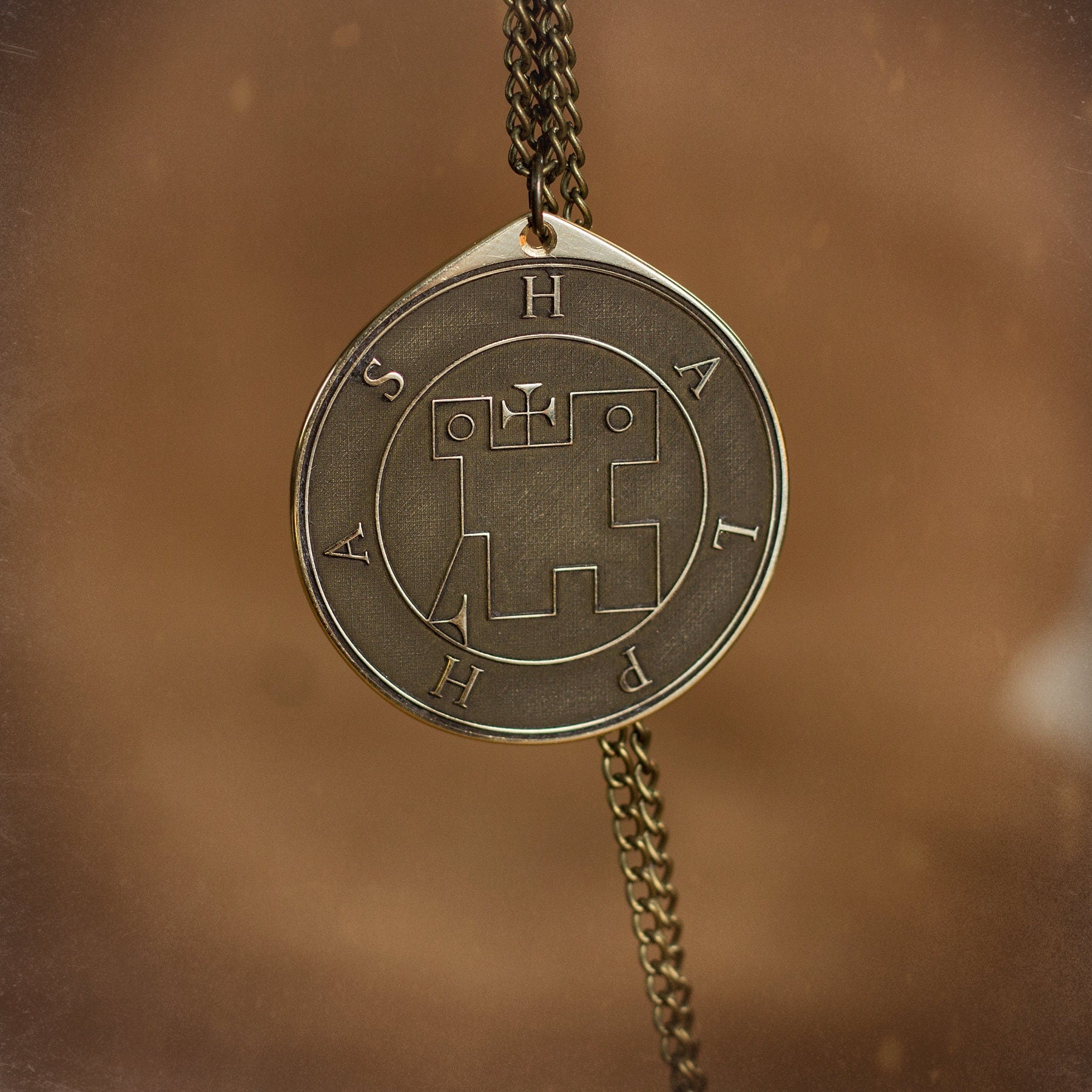 Halphas Seal Pendant: Demon of Crafters and Builders,Goetia Solomon amulet kabbalah occult magic talisman