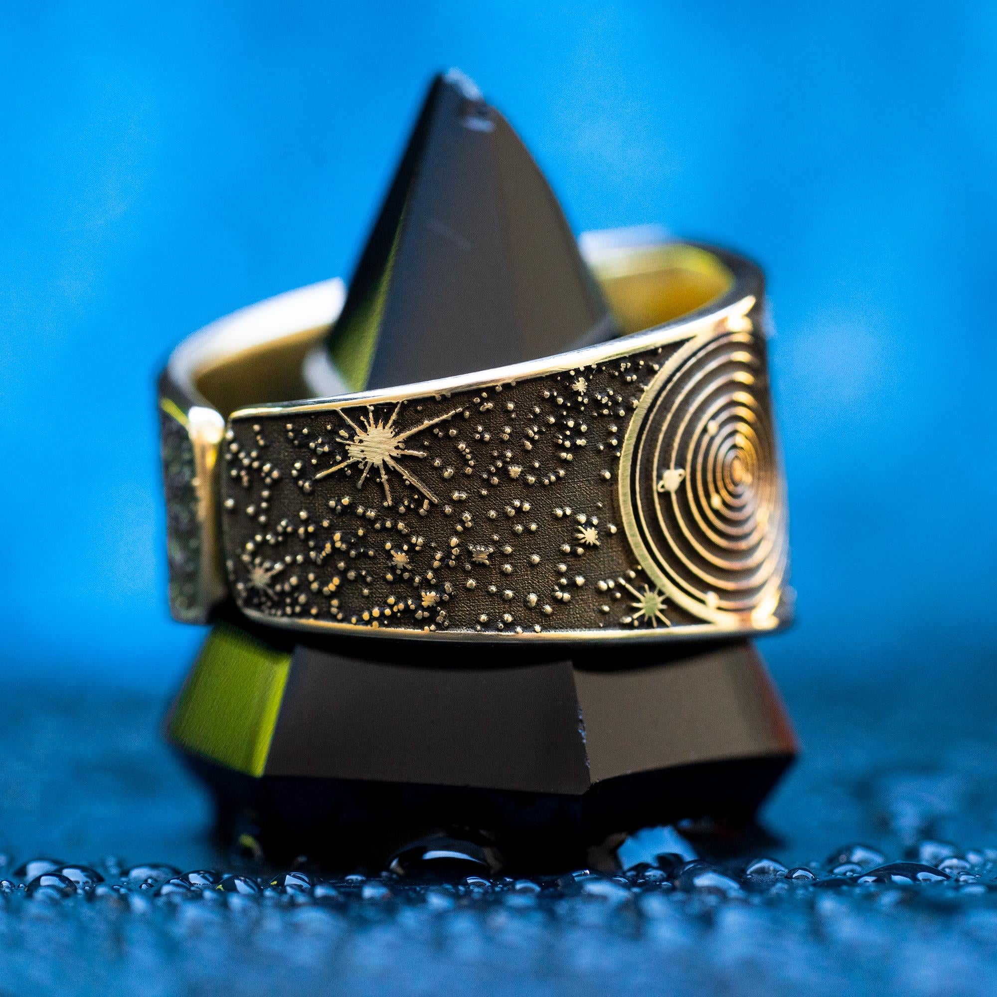 Goetia Third Pentacle of Mercury Talisman Ring: Kabbalah Seal of Solomon Amulet