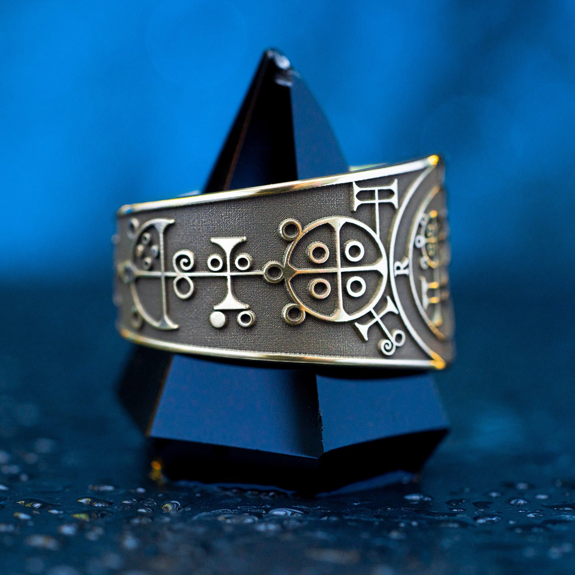 Buer Seal Ring: Adjustable Brass Occult Kabbalah Jewelry