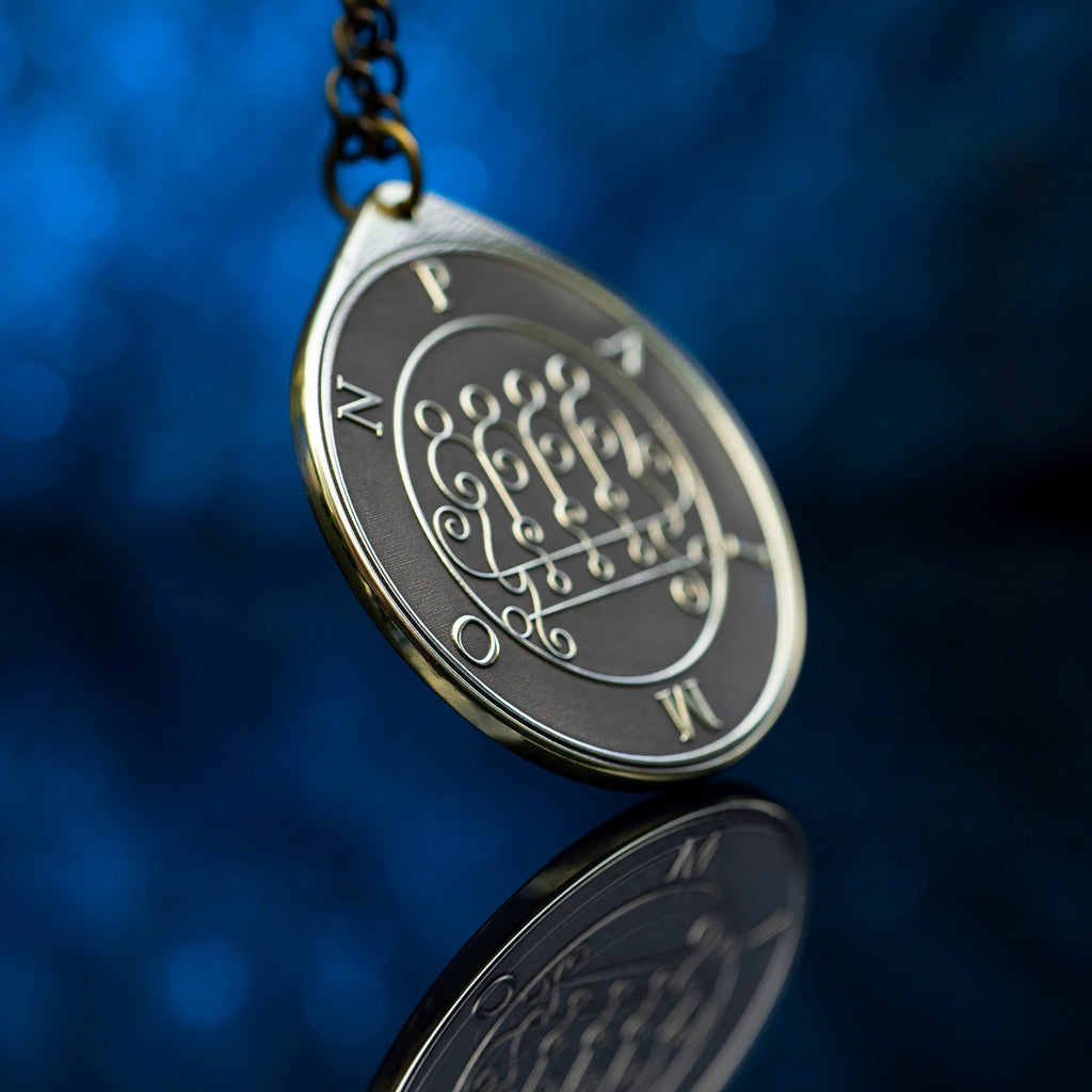 King Paimon Brass Pendant: Lesser Key of Solomon Seal Amulet