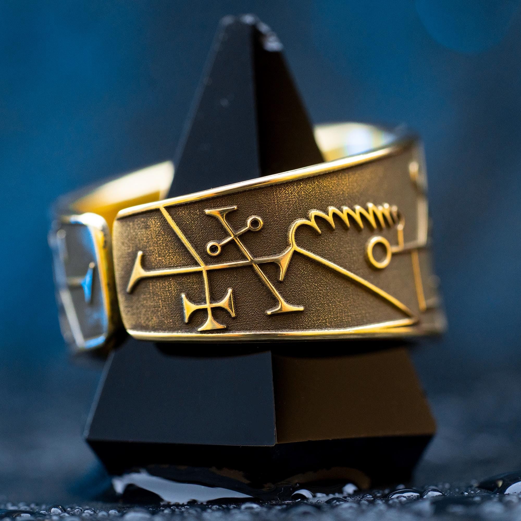 Focalor Seal Ring: Brass Occult Adjustable Ring